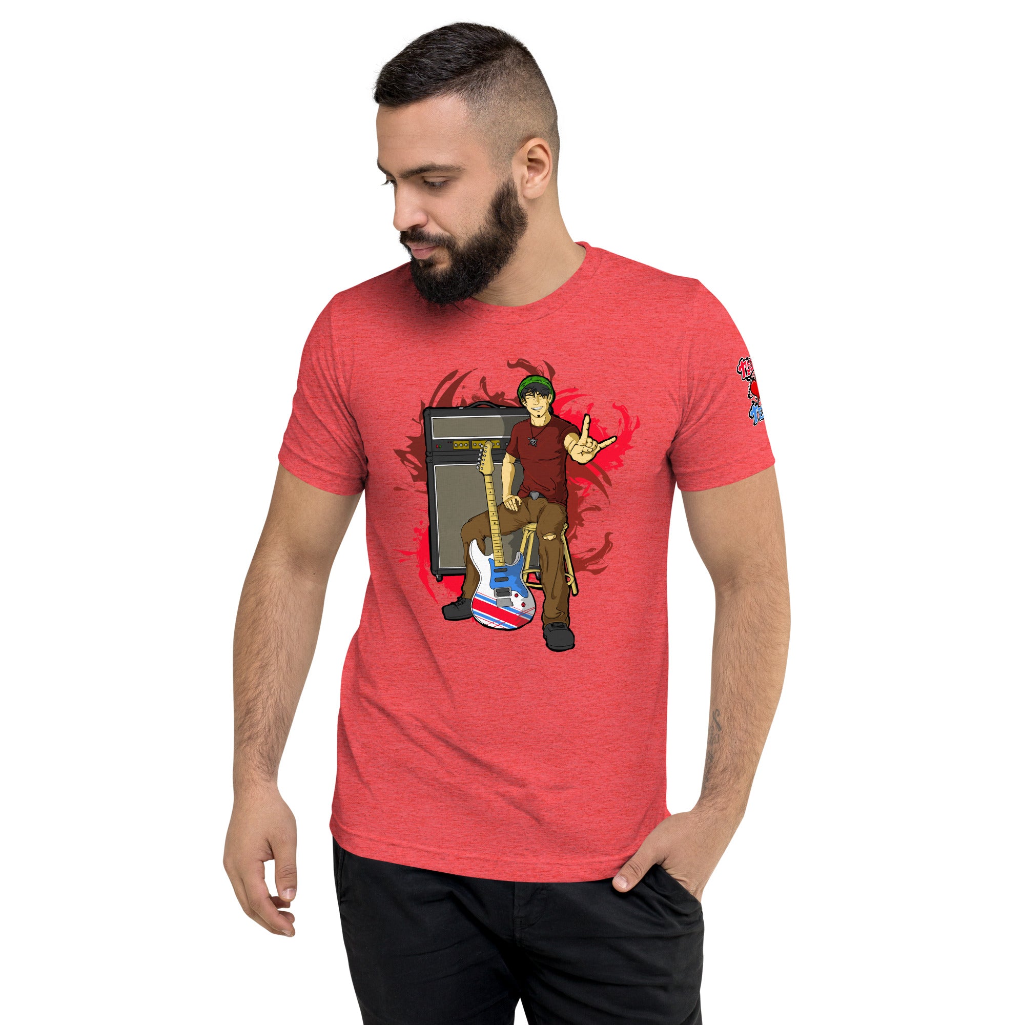 BO Anime Style Tri-Blend Men's Lightweight Tee