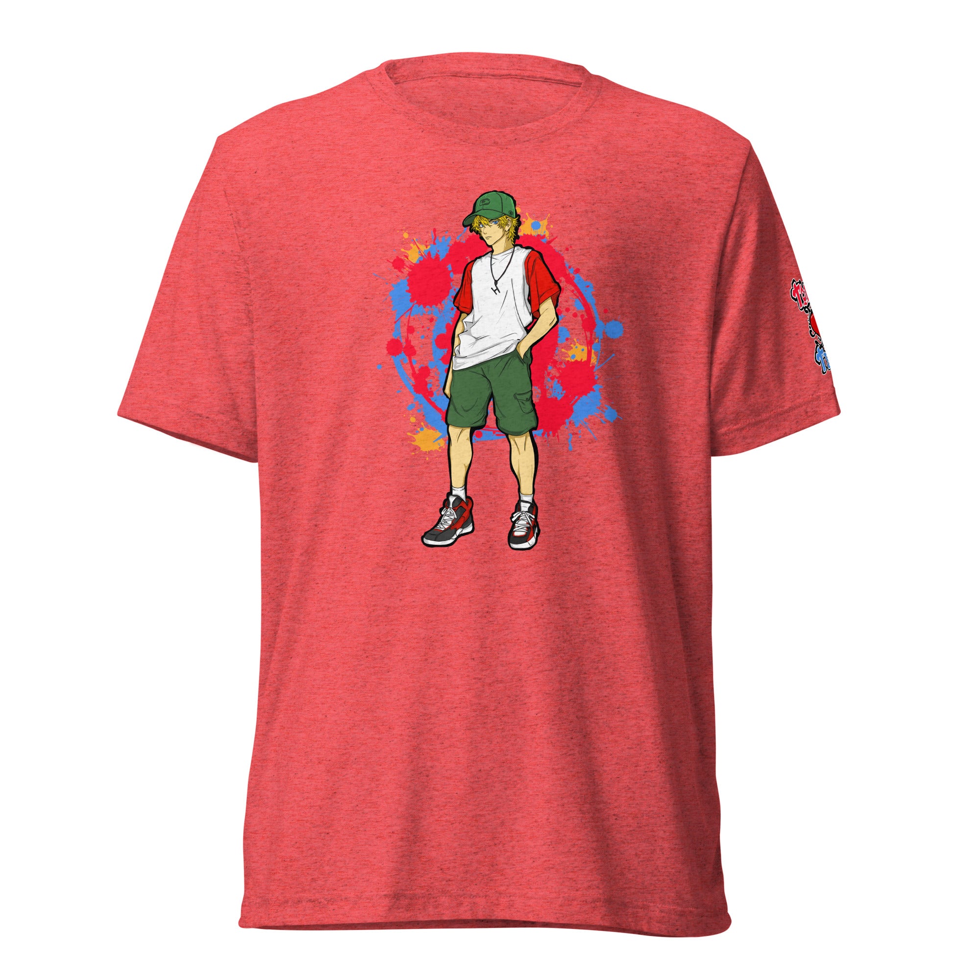 H. Anime Style Men's Tri-blend Lightweight Short Sleeve Tee