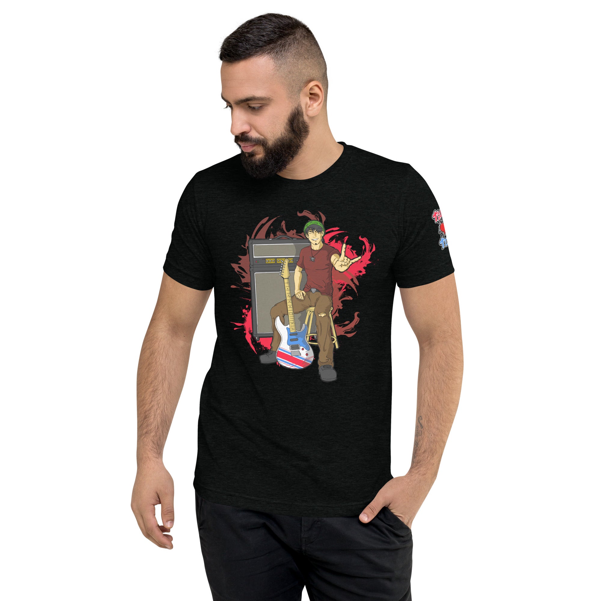 BO Anime Style Tri-Blend Men's Lightweight Tee