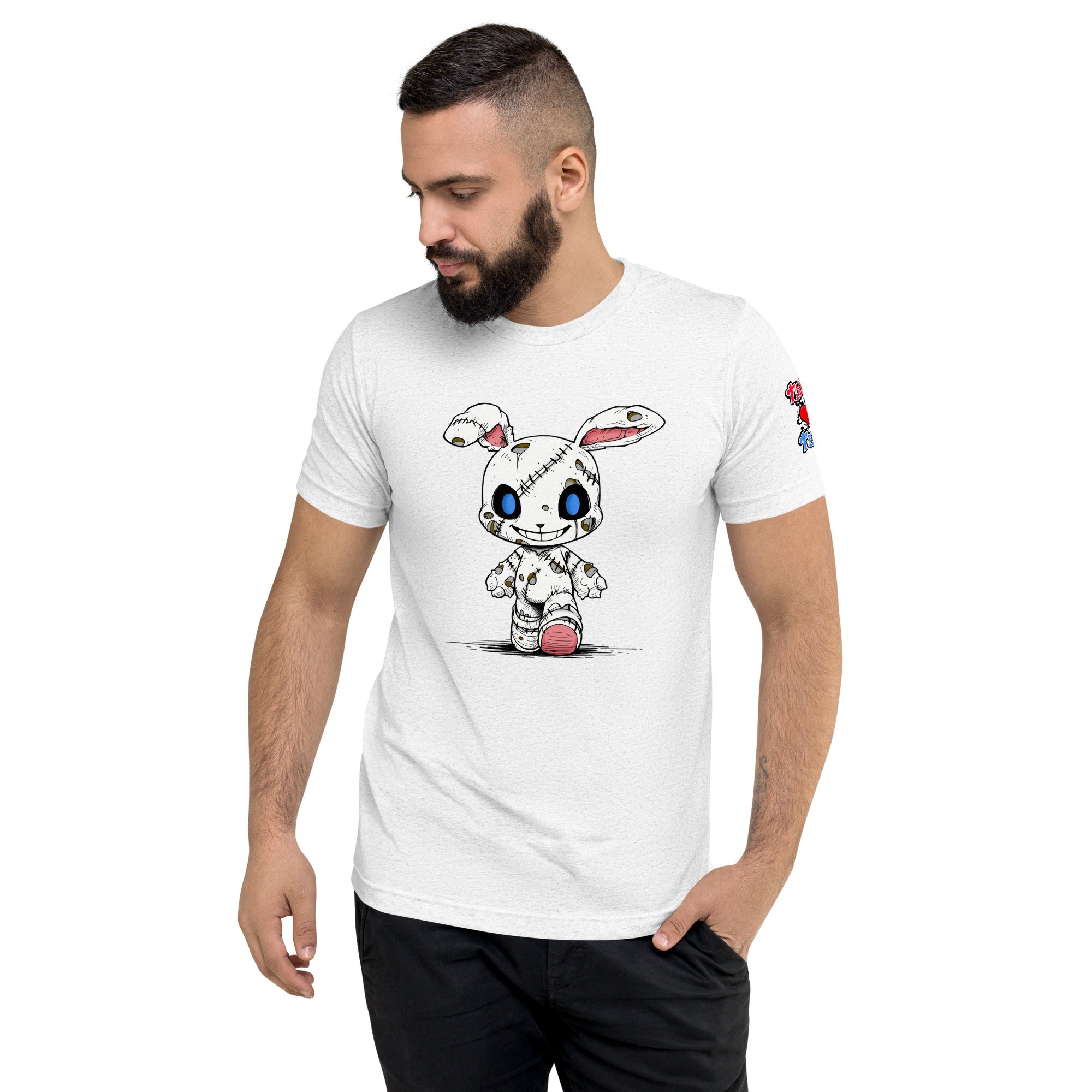 Zombie Bunny Men's Tri-blend Short Sleeve T-Shirt