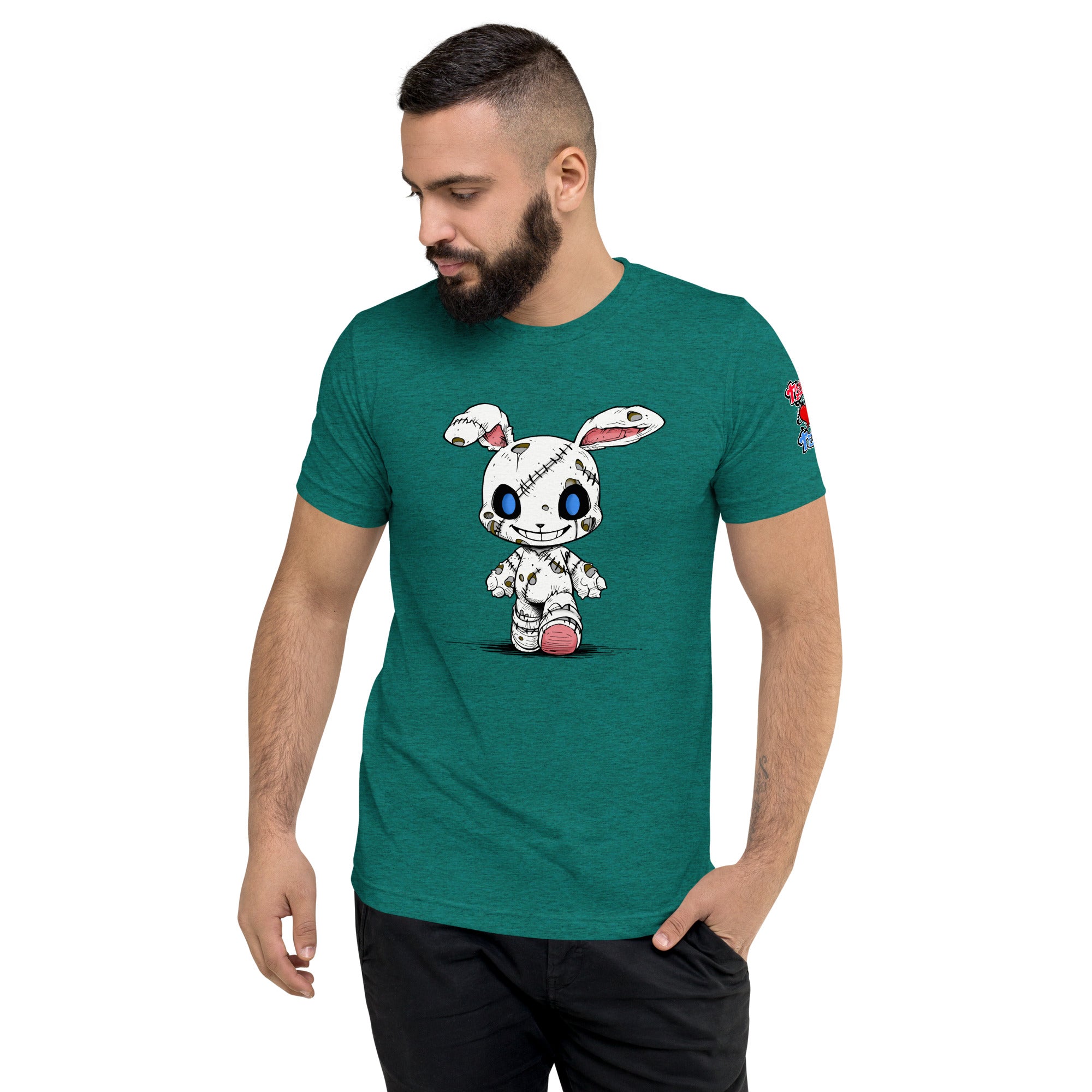 Zombie Bunny Men's Tri-blend Short Sleeve T-Shirt