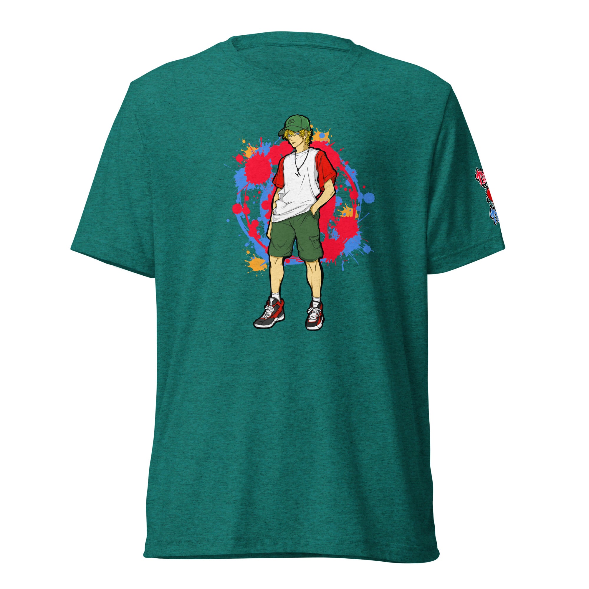 H. Anime Style Men's Tri-blend Lightweight Short Sleeve Tee