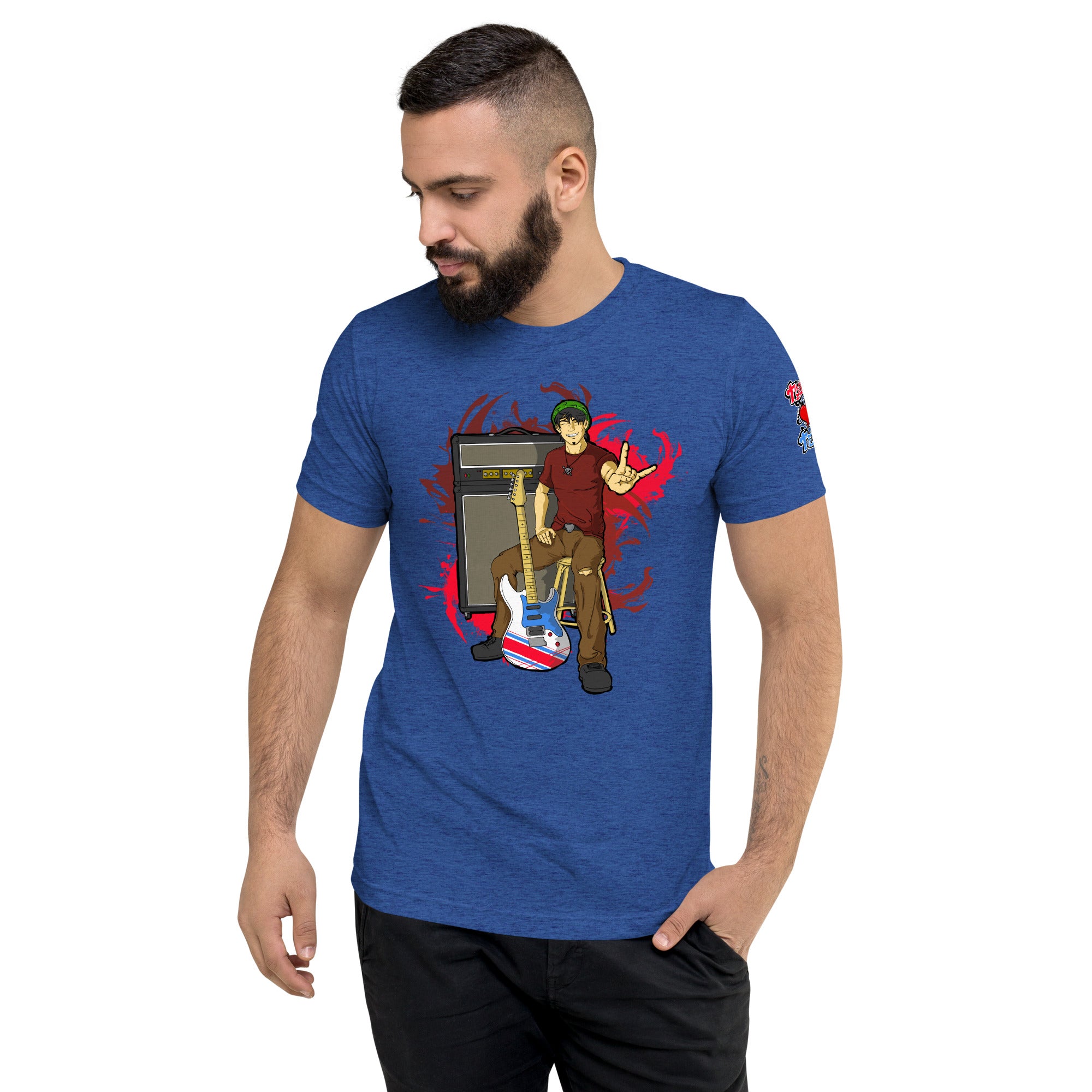 BO Anime Style Tri-Blend Men's Lightweight Tee