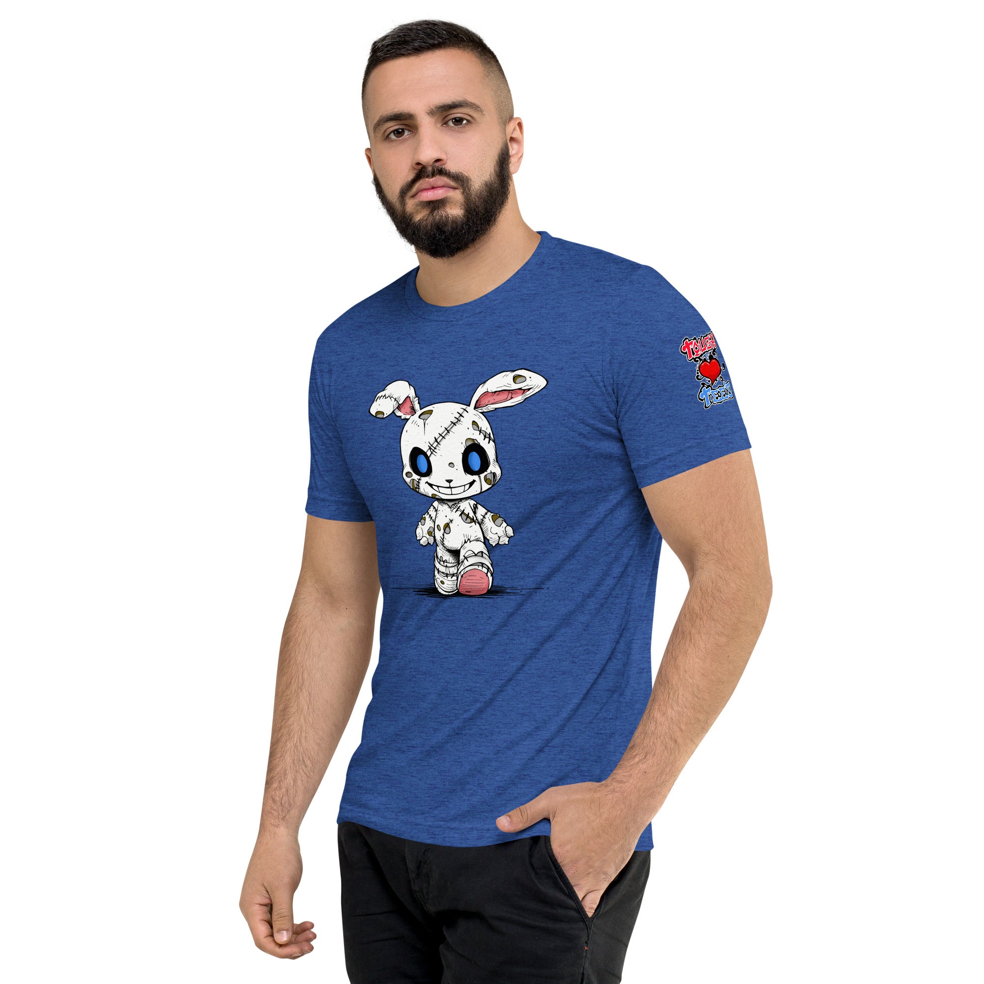 Zombie Bunny Men's Tri-blend Short Sleeve T-Shirt