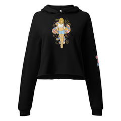 Bee Anime Style Women's Fleece Crop Hoodie