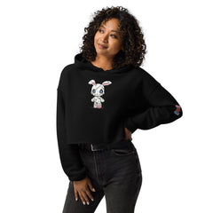 Zombie Bunny Women's Fleece Crop Hoodie