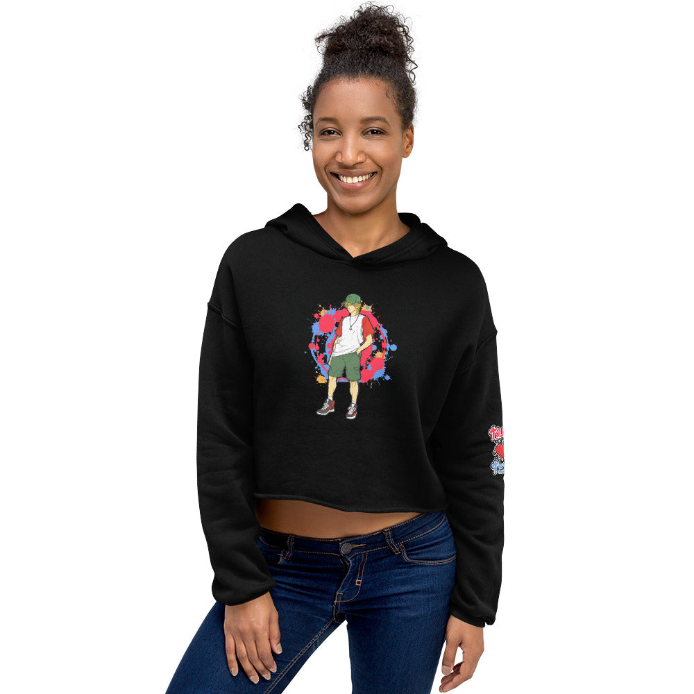 H. Anime Style Women's Crop Hoodie