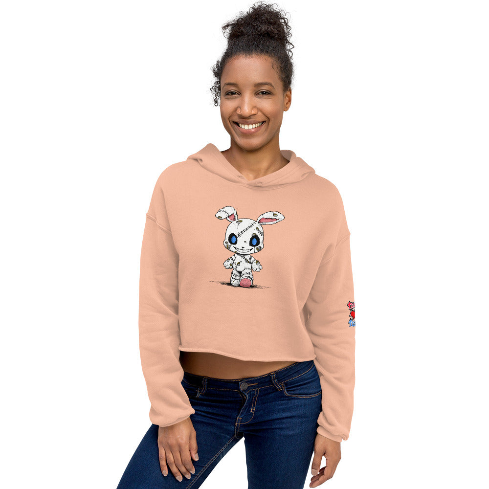 Zombie Bunny Women's Fleece Crop Hoodie