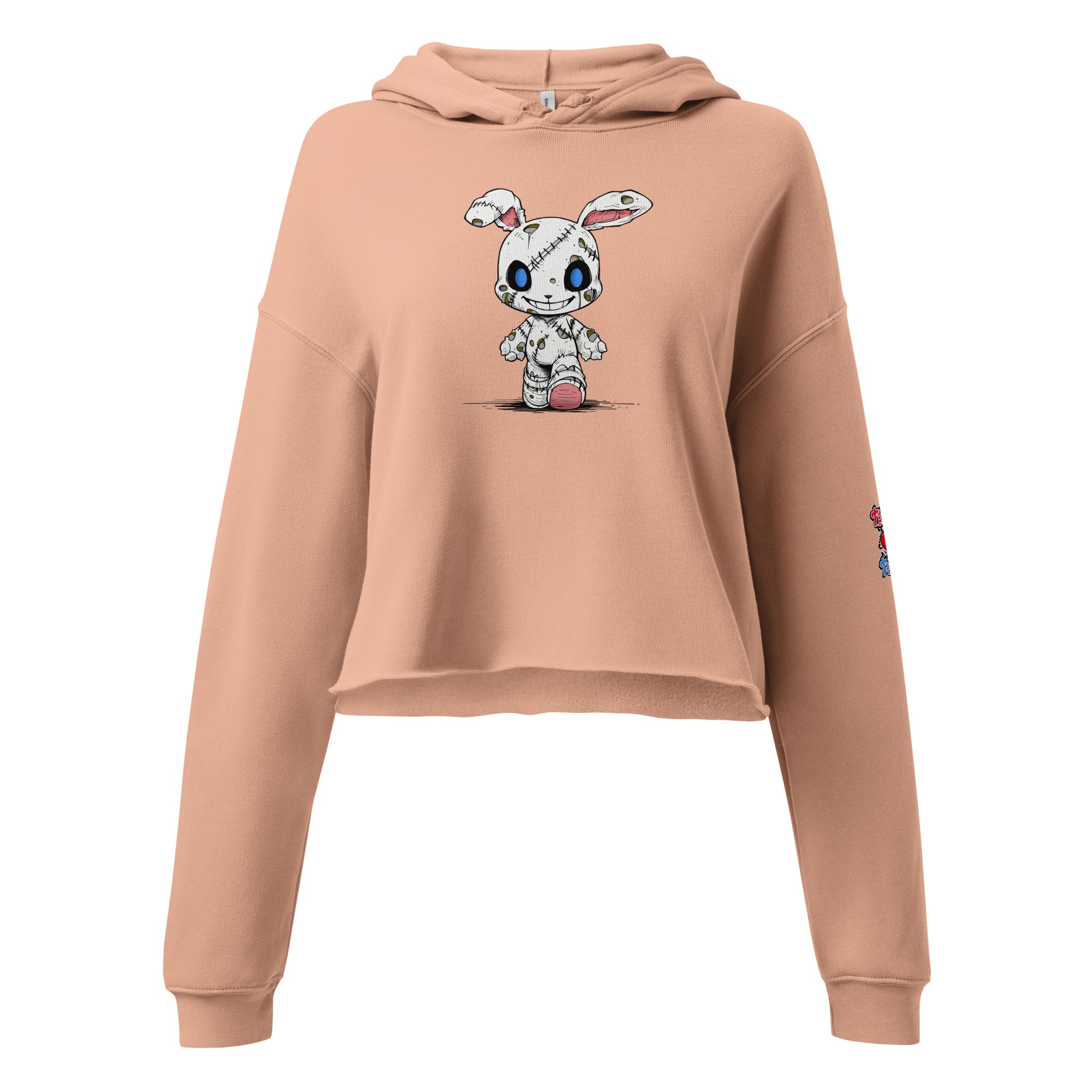 Zombie Bunny Women's Fleece Crop Hoodie