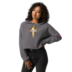 Bee Anime Style Women's Fleece Crop Hoodie