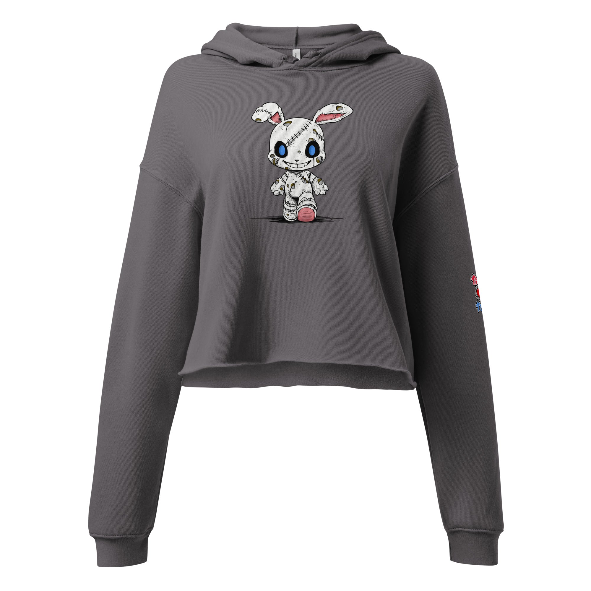 Zombie Bunny Women's Fleece Crop Hoodie