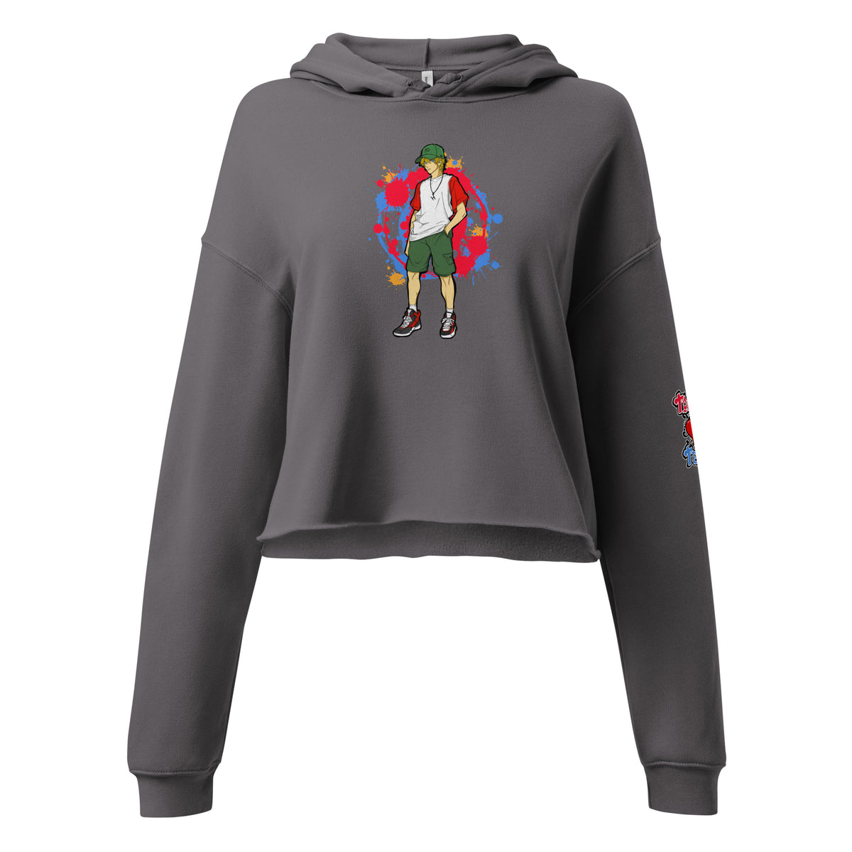 H. Anime Style Women's Crop Hoodie