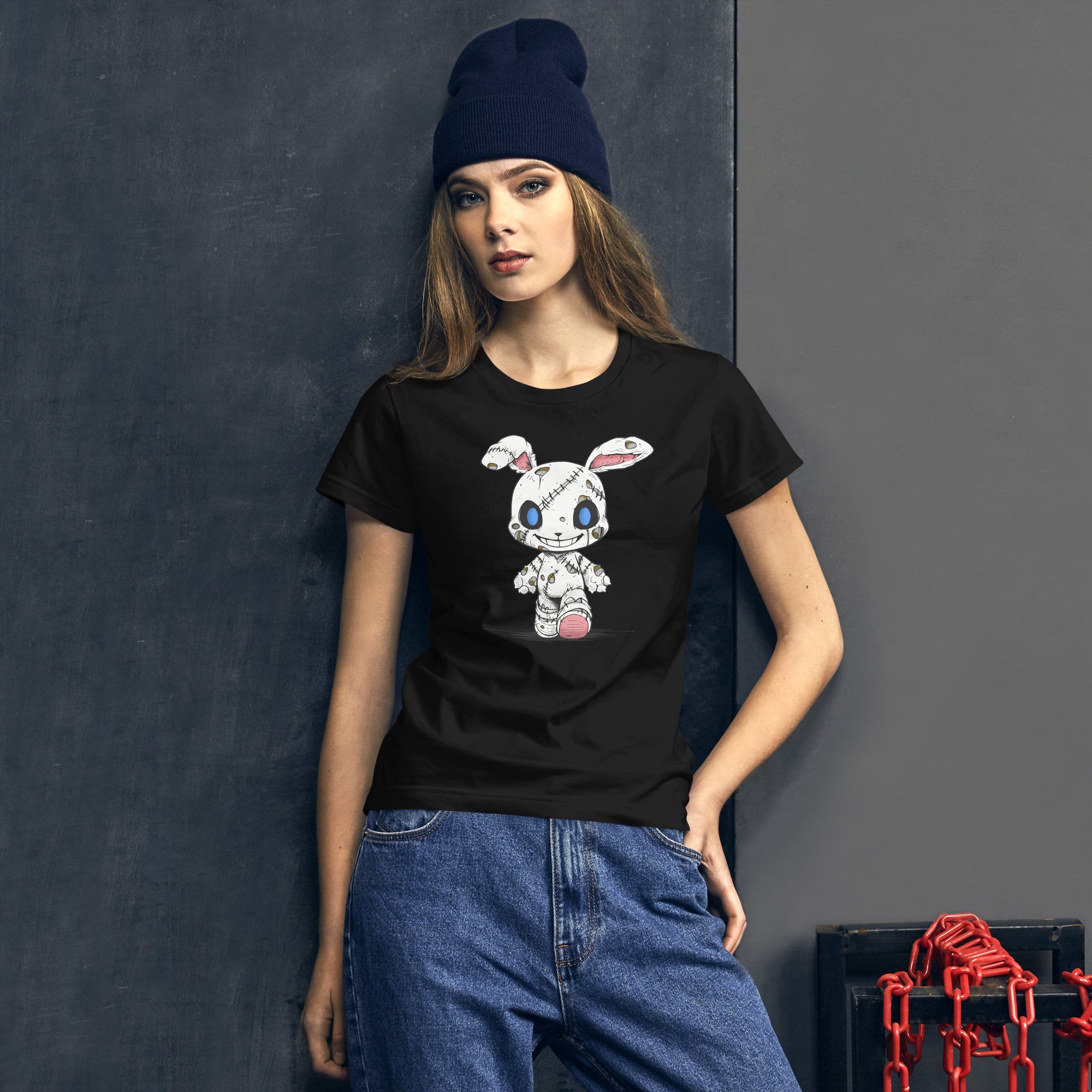 Zombie Bunny Women's Ringspun Fashion Fit T-Shirt