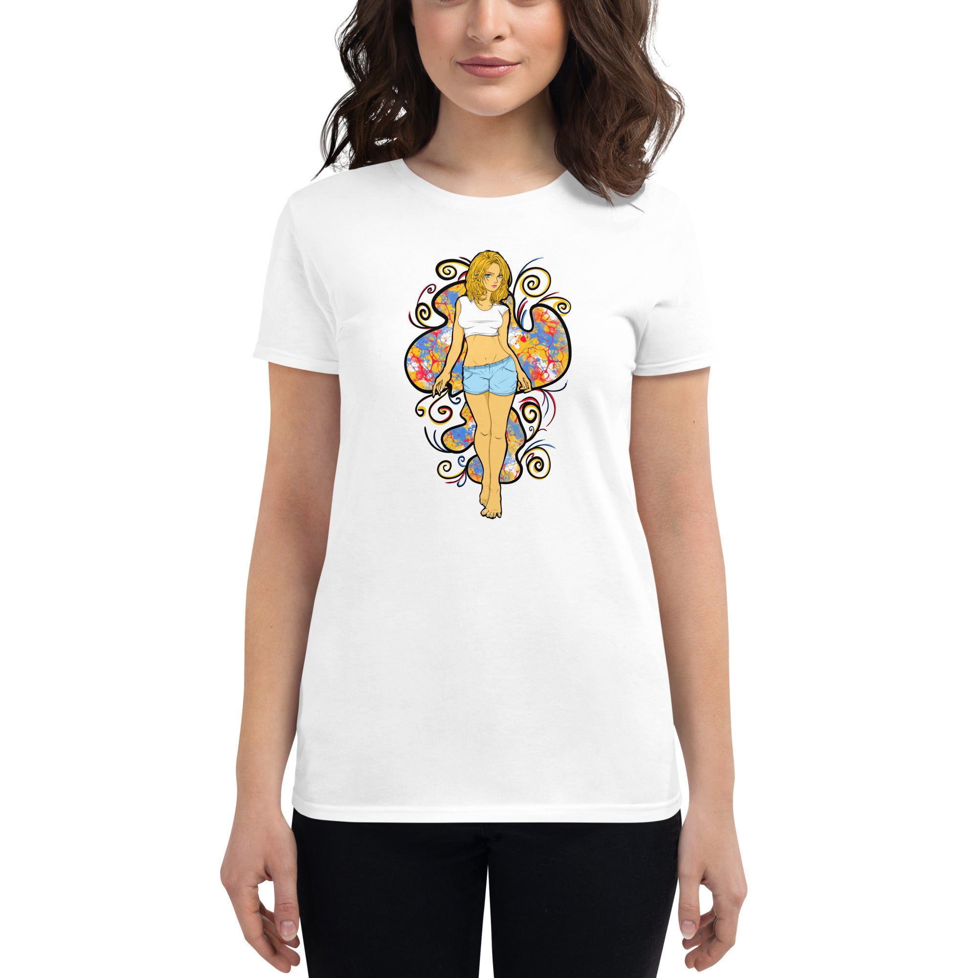 Bee Anime Women's Short Sleeve Fashion Fit T-Shirt