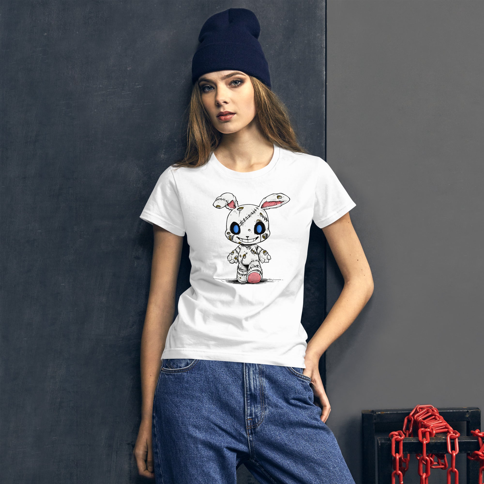 Zombie Bunny Women's Ringspun Fashion Fit T-Shirt