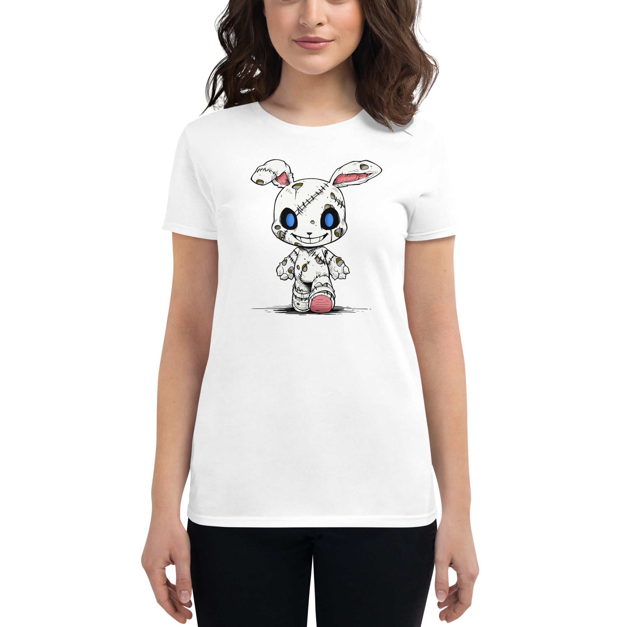 Zombie Bunny Women's Ringspun Fashion Fit T-Shirt