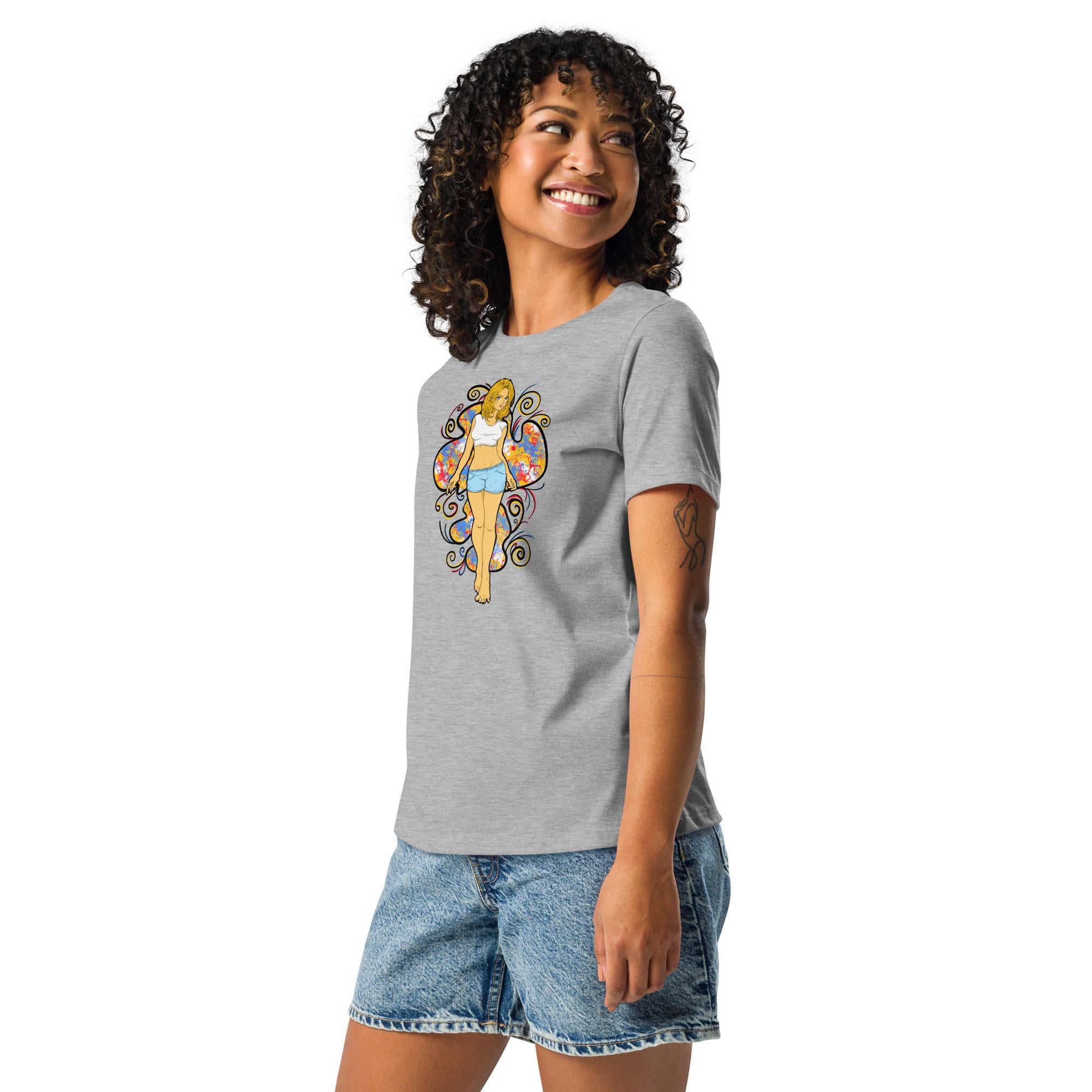 Bee Anime Women's Relaxed Lightweight Jersey Tee