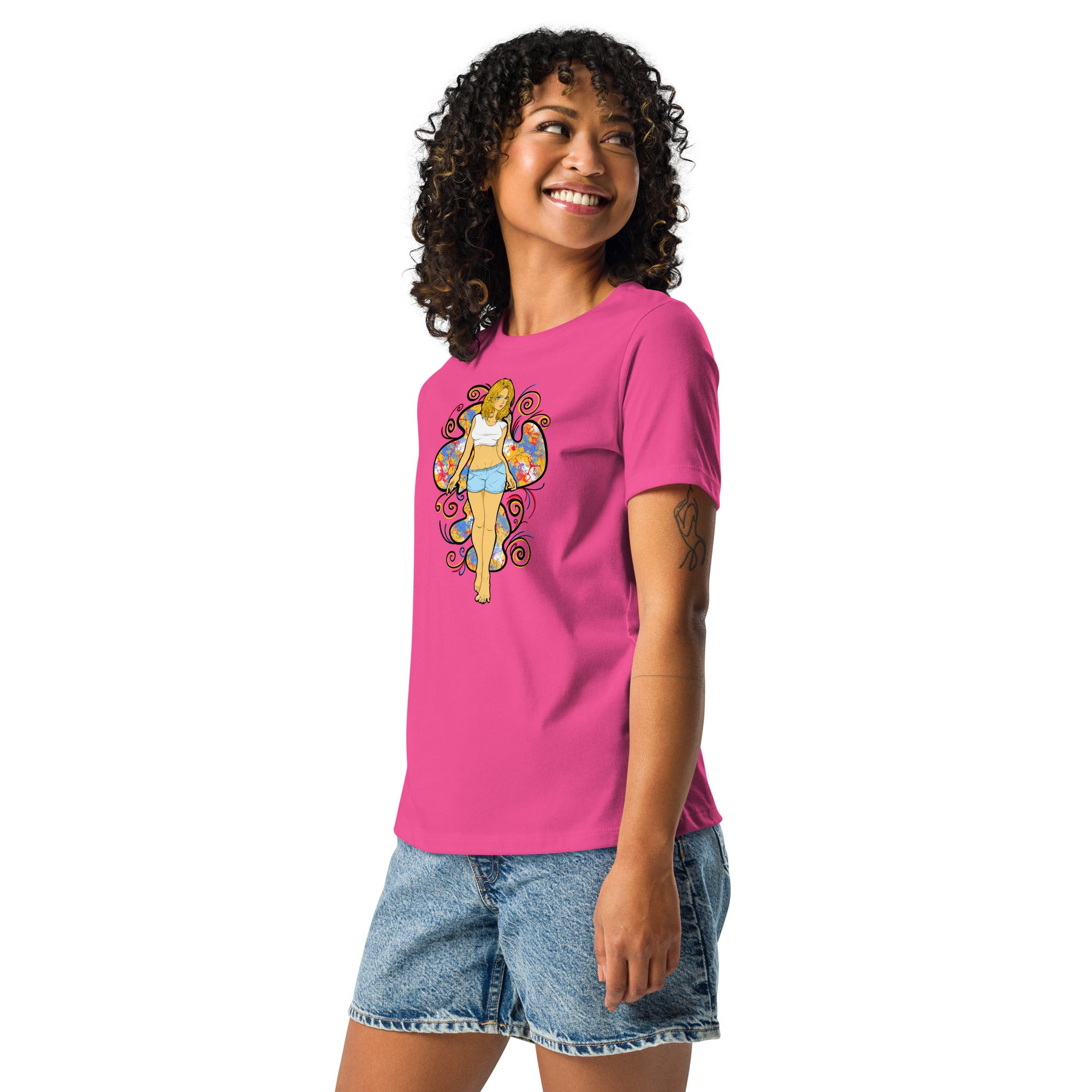 Bee Anime Women's Relaxed Lightweight Jersey Tee