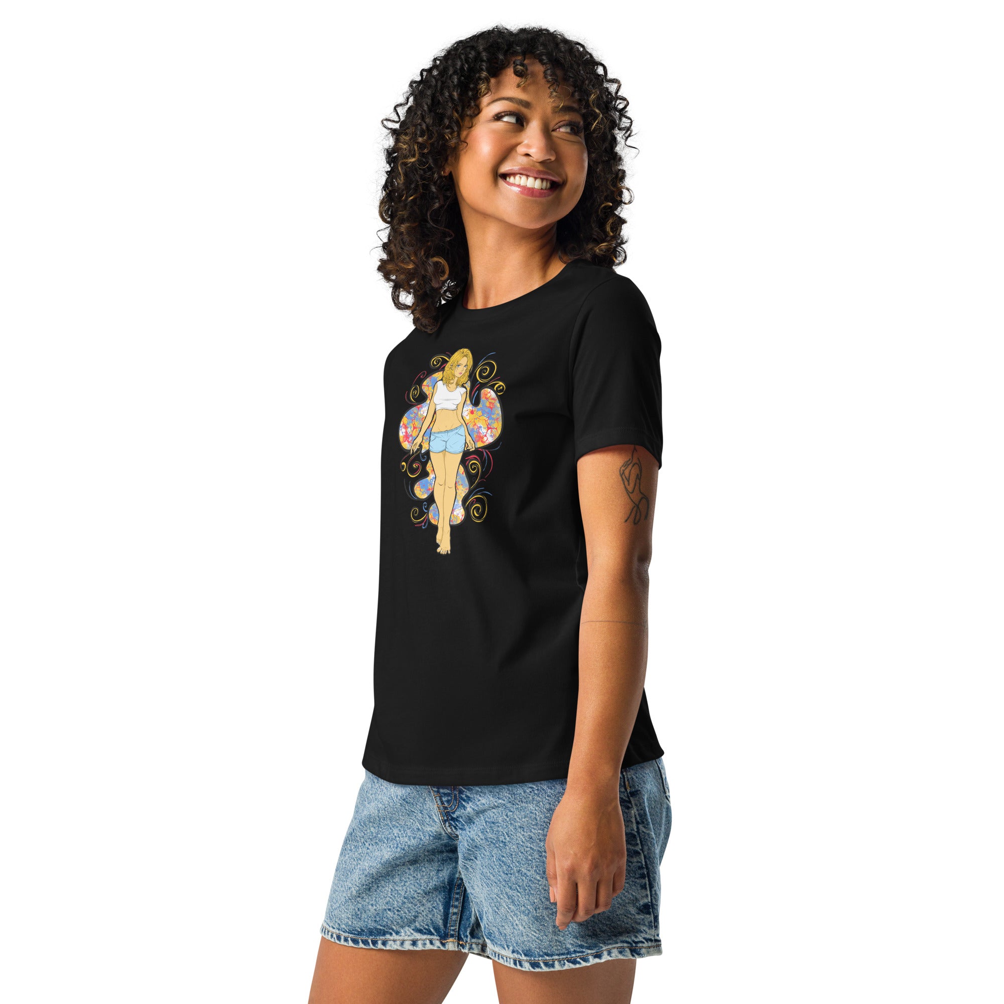 Bee Anime Women's Relaxed Lightweight Jersey Tee