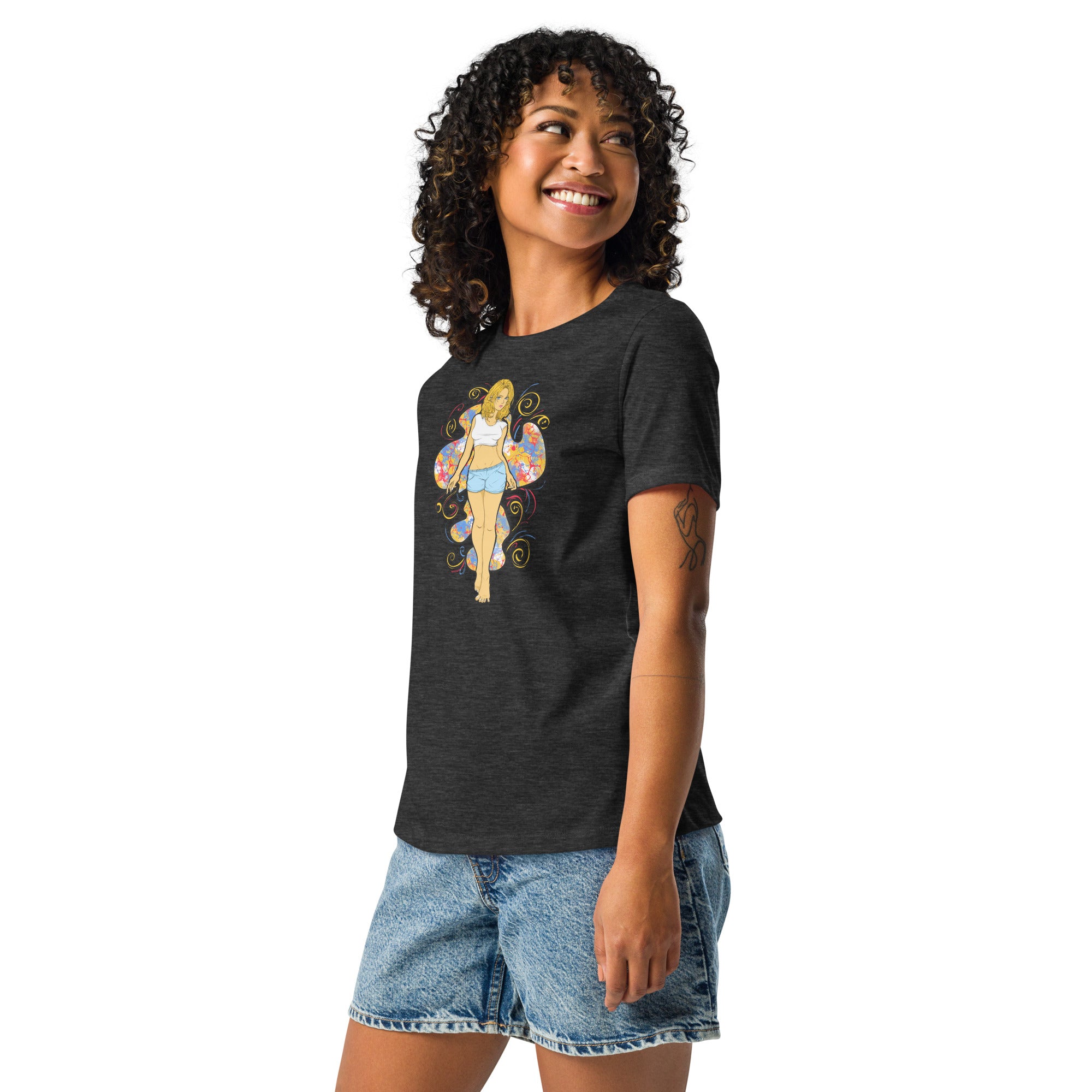 Bee Anime Women's Relaxed Lightweight Jersey Tee