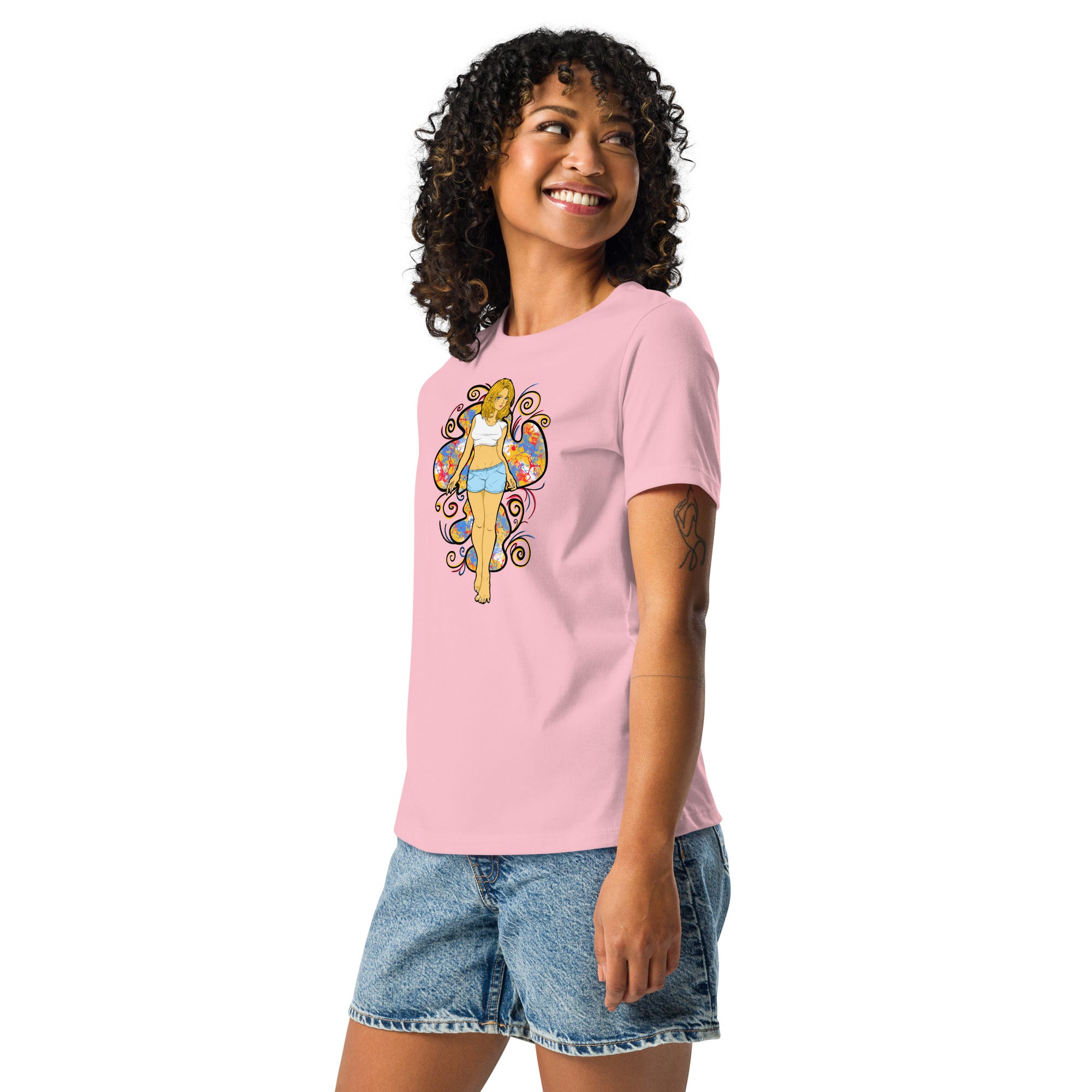 Bee Anime Women's Relaxed Lightweight Jersey Tee