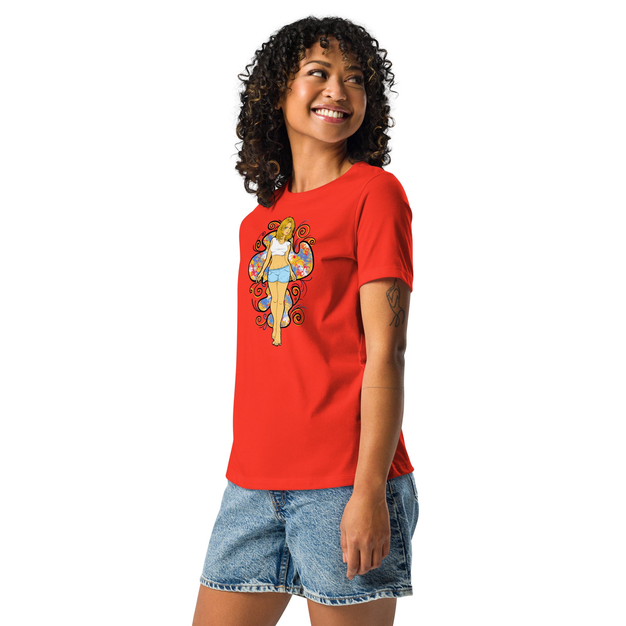 Bee Anime Women's Relaxed Lightweight Jersey Tee