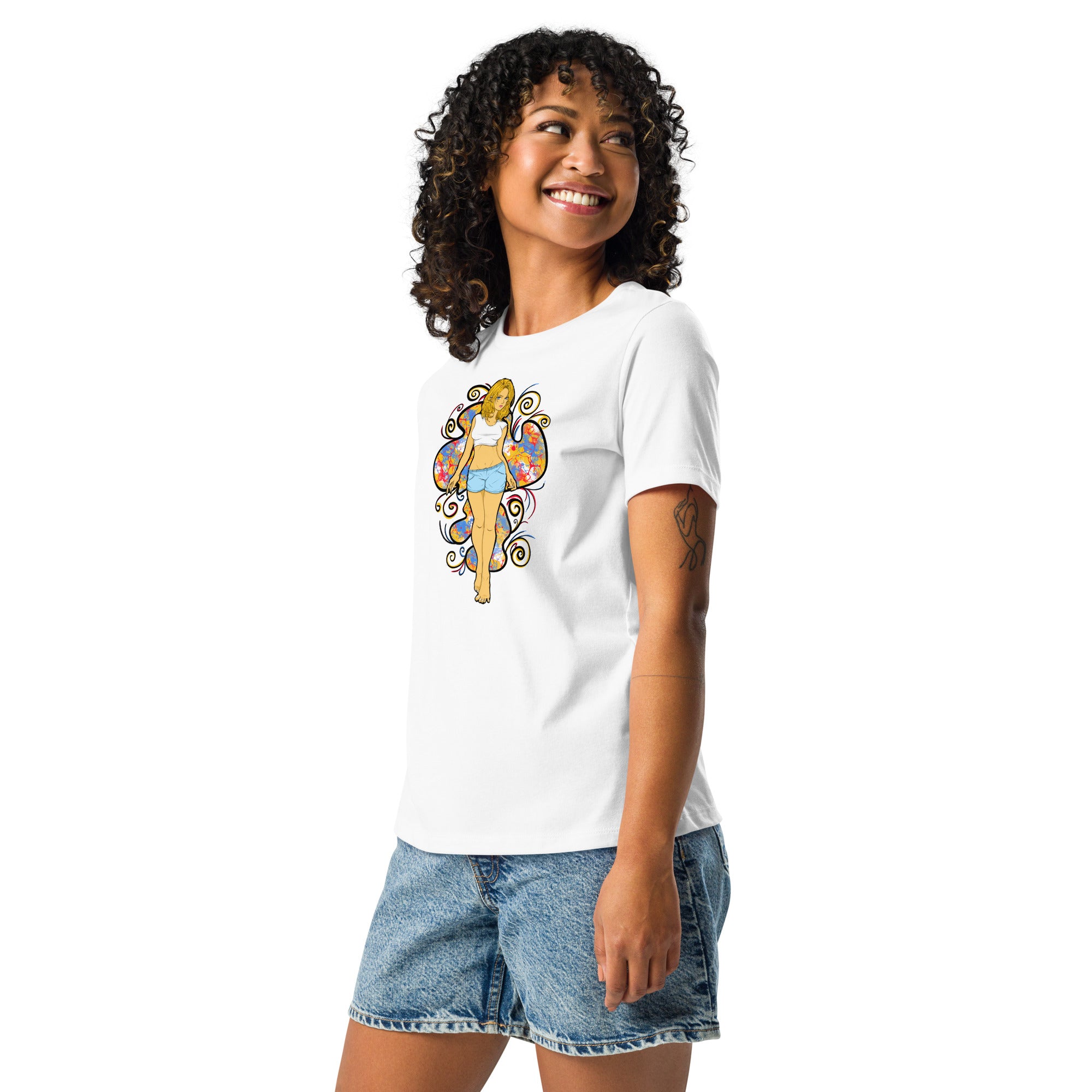 Bee Anime Women's Relaxed Lightweight Jersey Tee