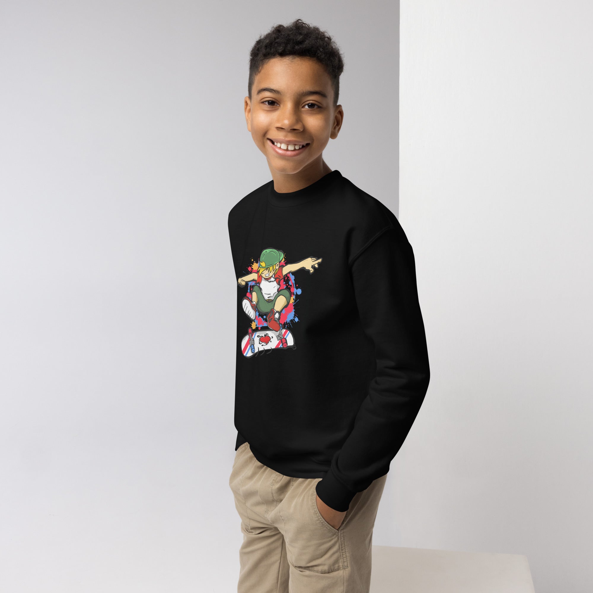 H. Skateboarding Youth Boys Standard Crewneck Sweatshirt