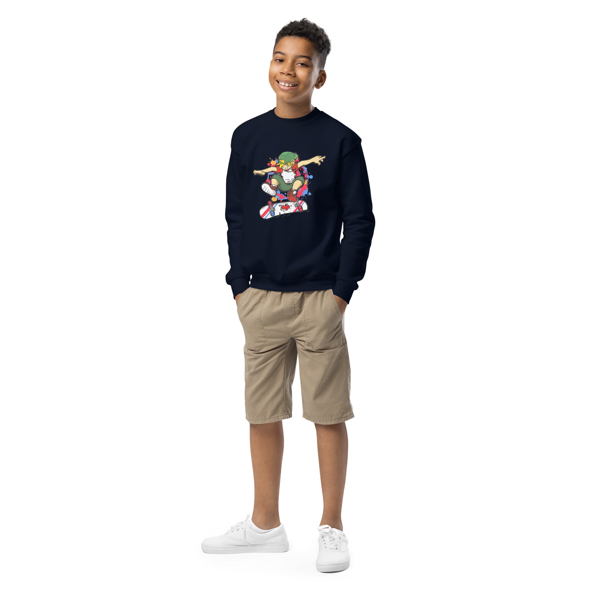 H. Skateboarding Youth Boys Standard Crewneck Sweatshirt