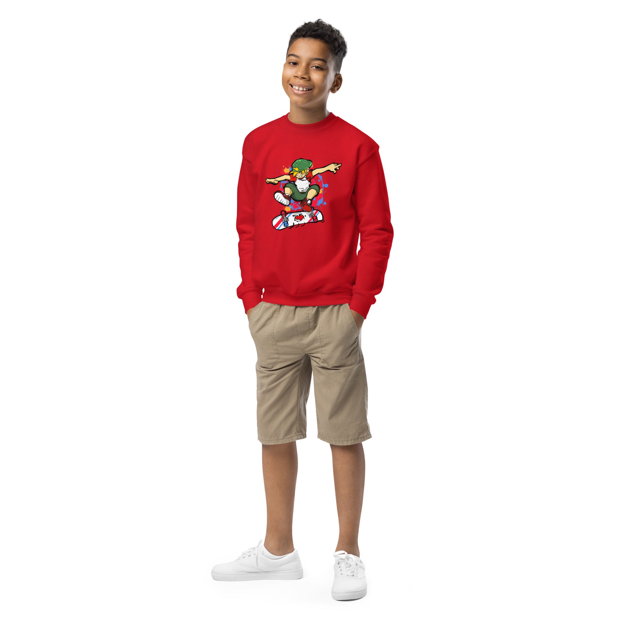 H. Skateboarding Youth Boys Standard Crewneck Sweatshirt