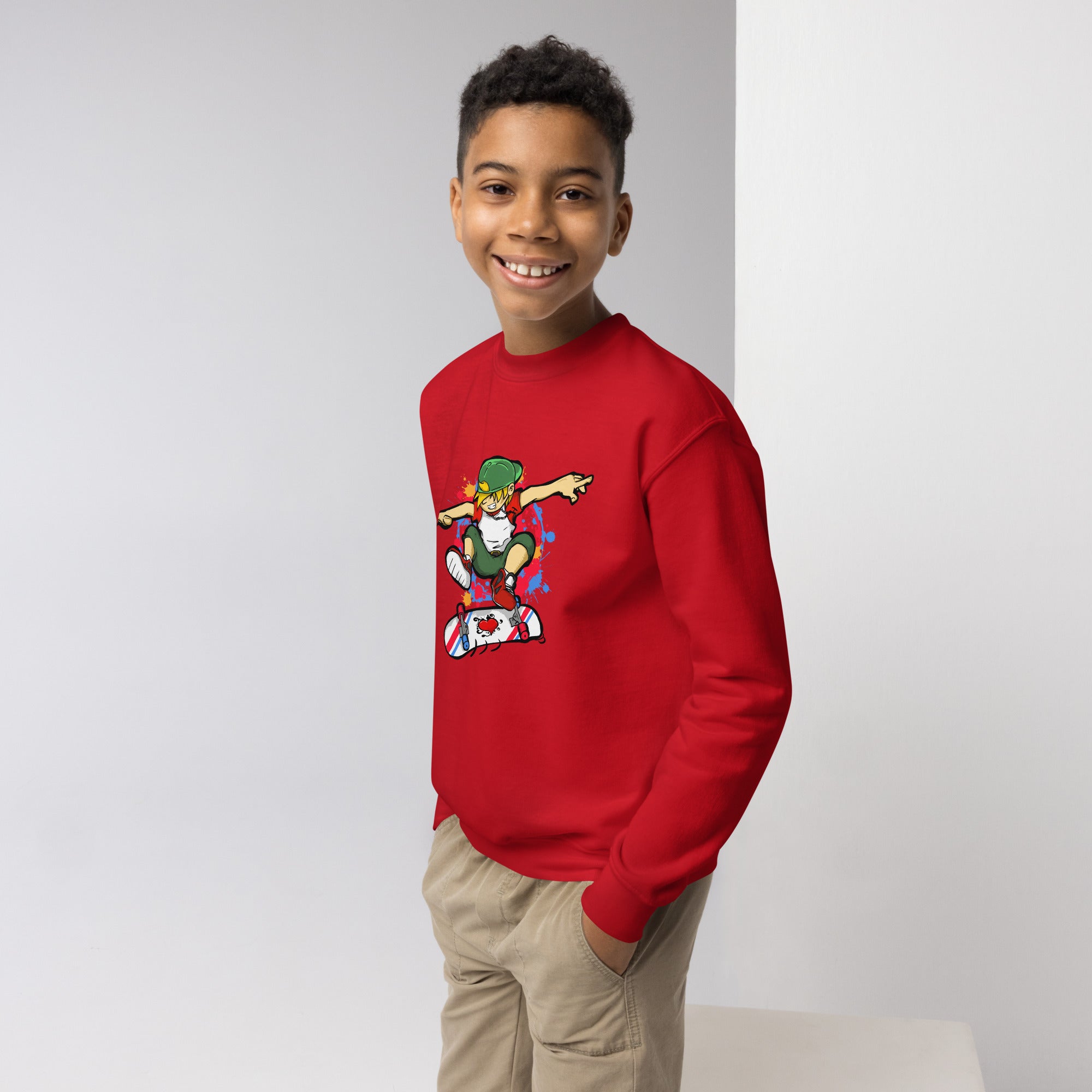 H. Skateboarding Youth Boys Standard Crewneck Sweatshirt