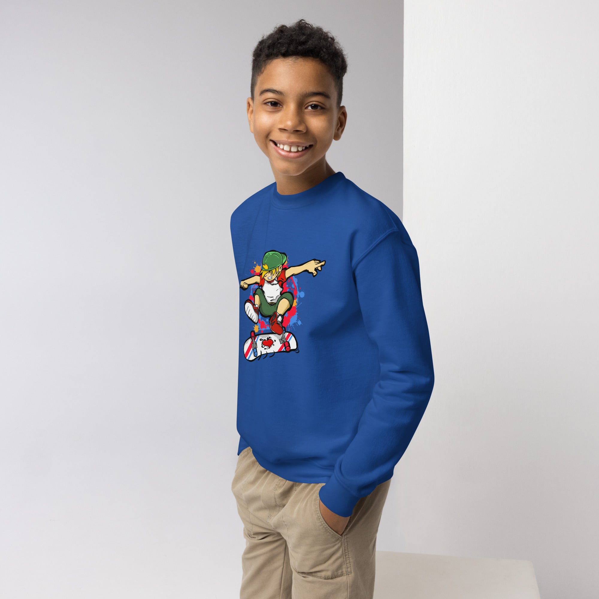 H. Skateboarding Youth Boys Standard Crewneck Sweatshirt