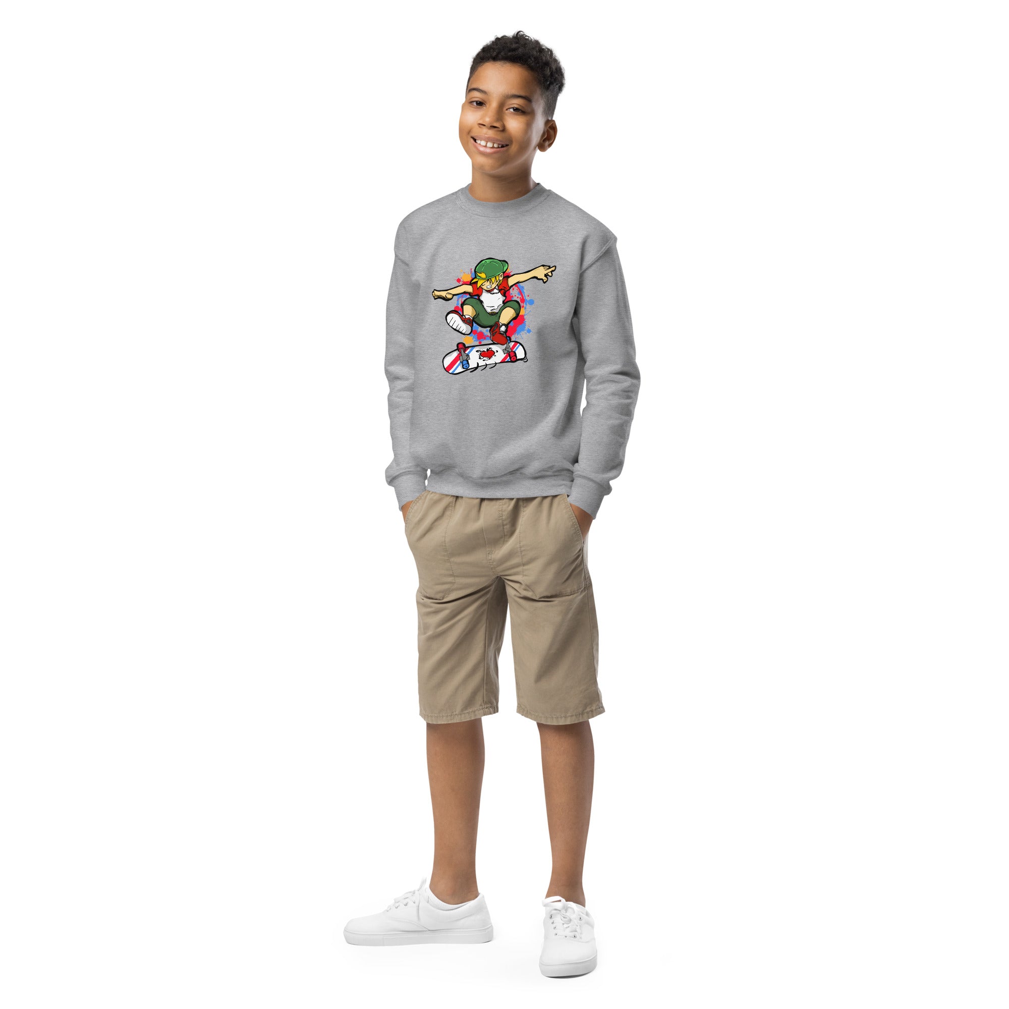 H. Skateboarding Youth Boys Standard Crewneck Sweatshirt