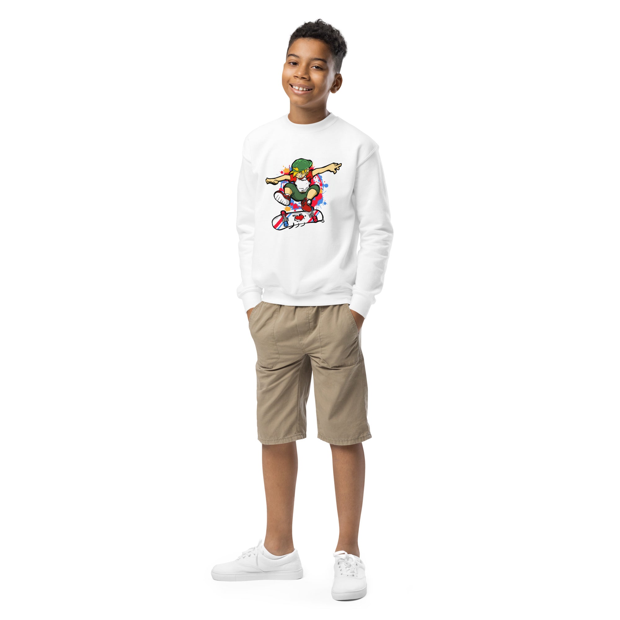 H. Skateboarding Youth Boys Standard Crewneck Sweatshirt