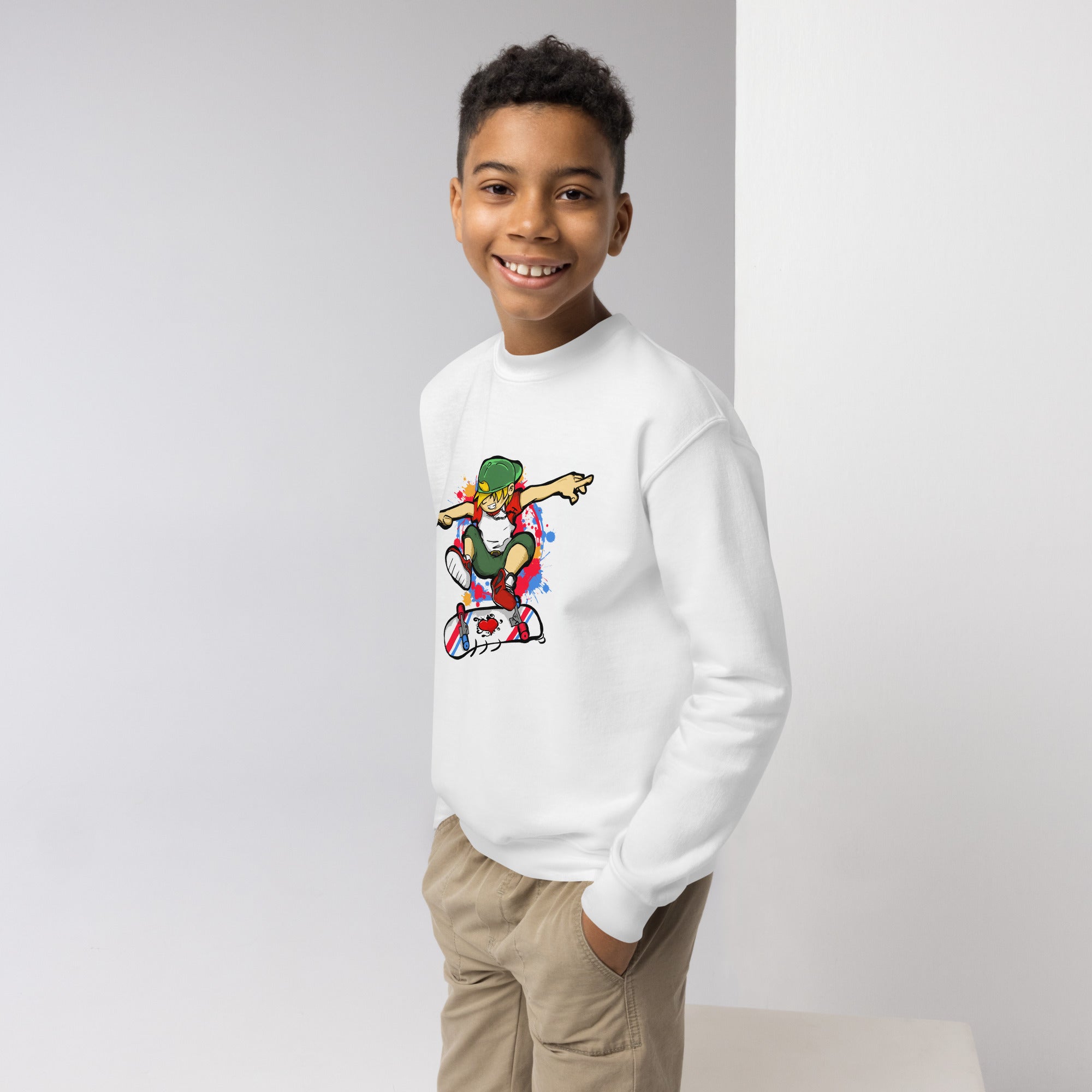 H. Skateboarding Youth Boys Standard Crewneck Sweatshirt