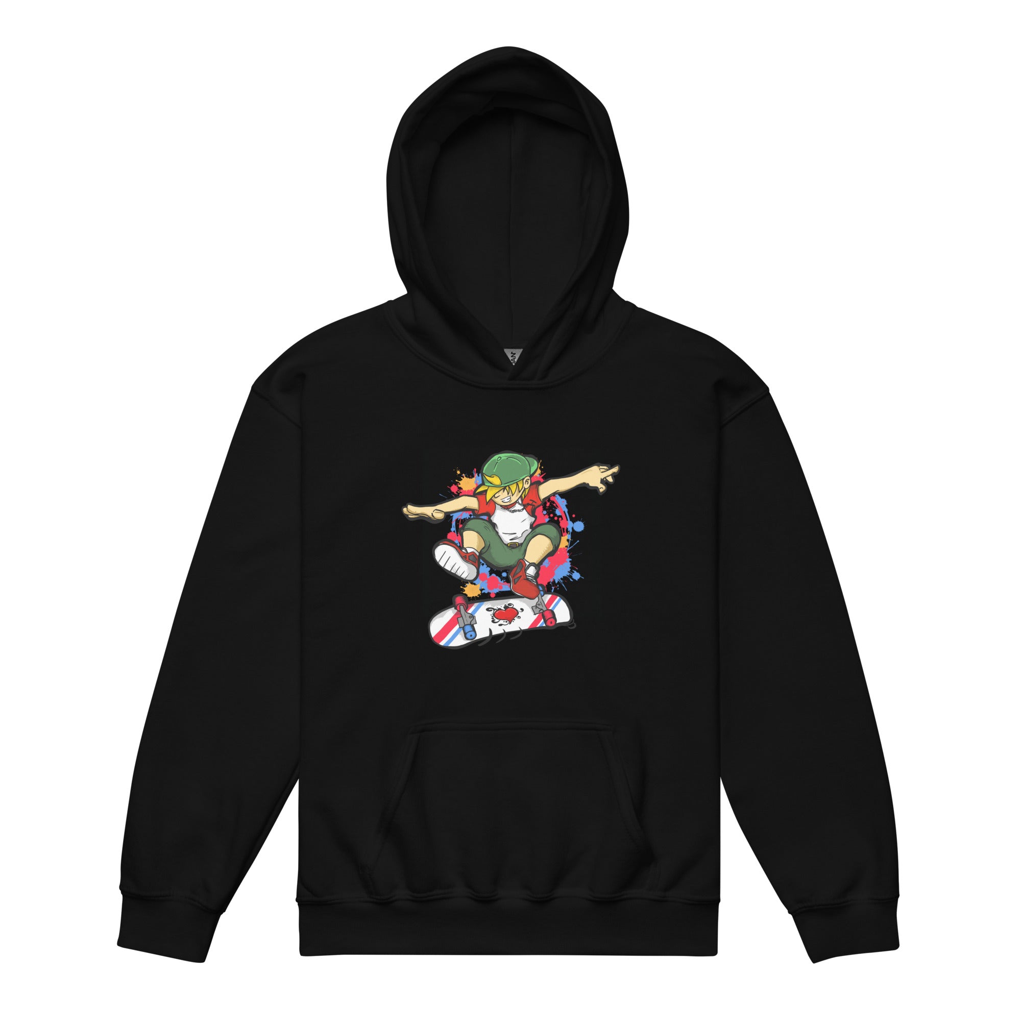 H. Skateboarding Action Pose Youth Boys Heavy Blend Hoodie