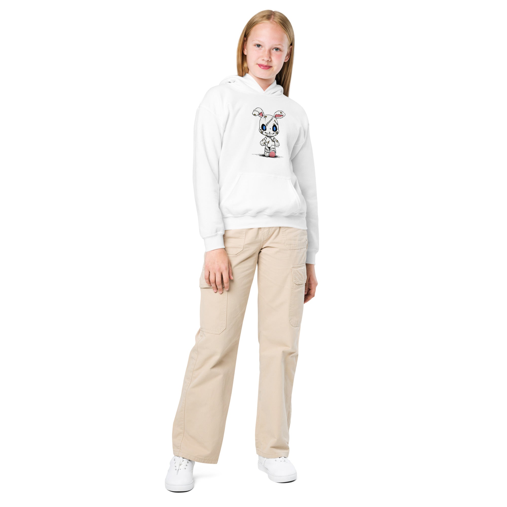 Zombie Bunny Youth Girls Heavy Blend Hoodie