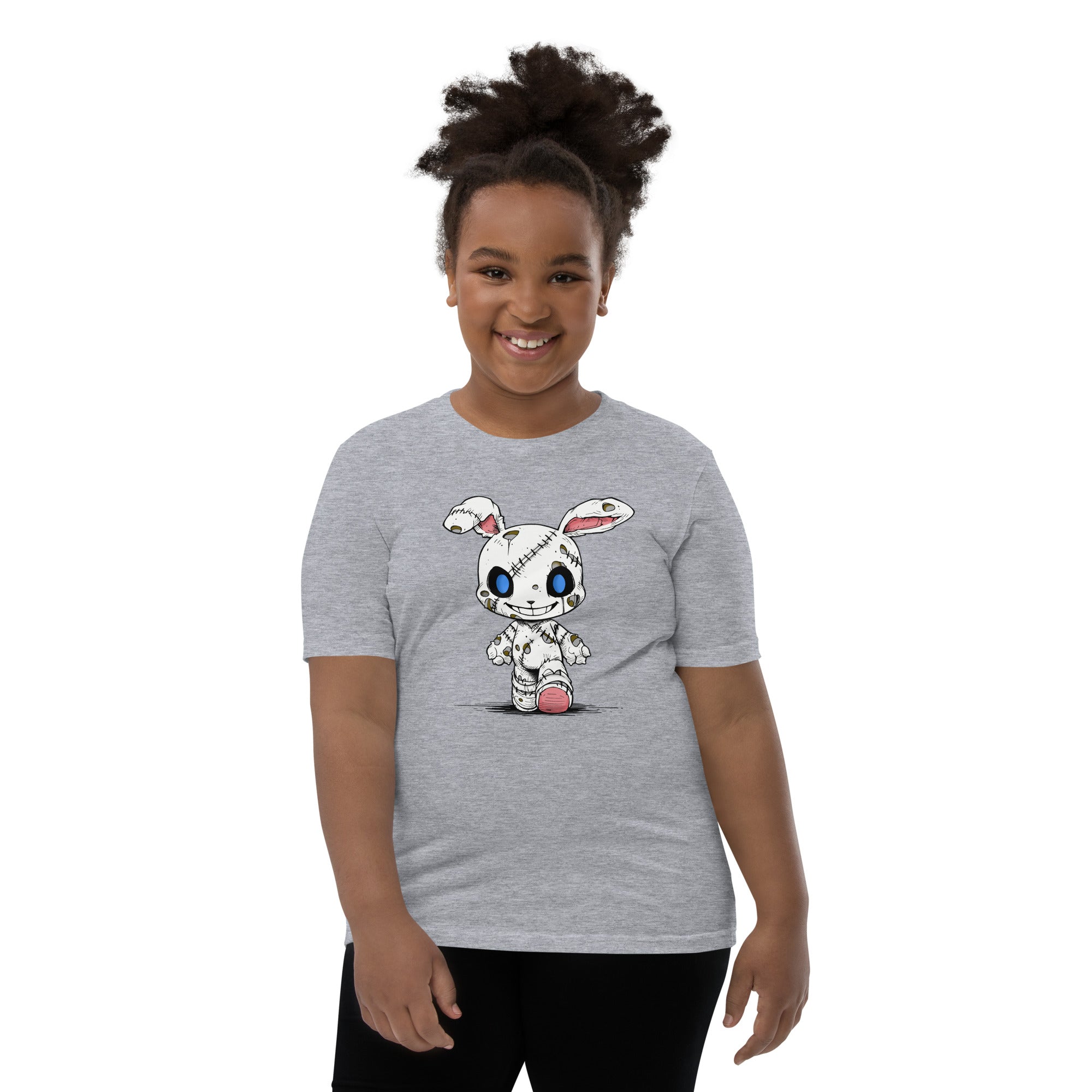 Zombie Bunny Youth Girls Short Sleeve T-Shirt