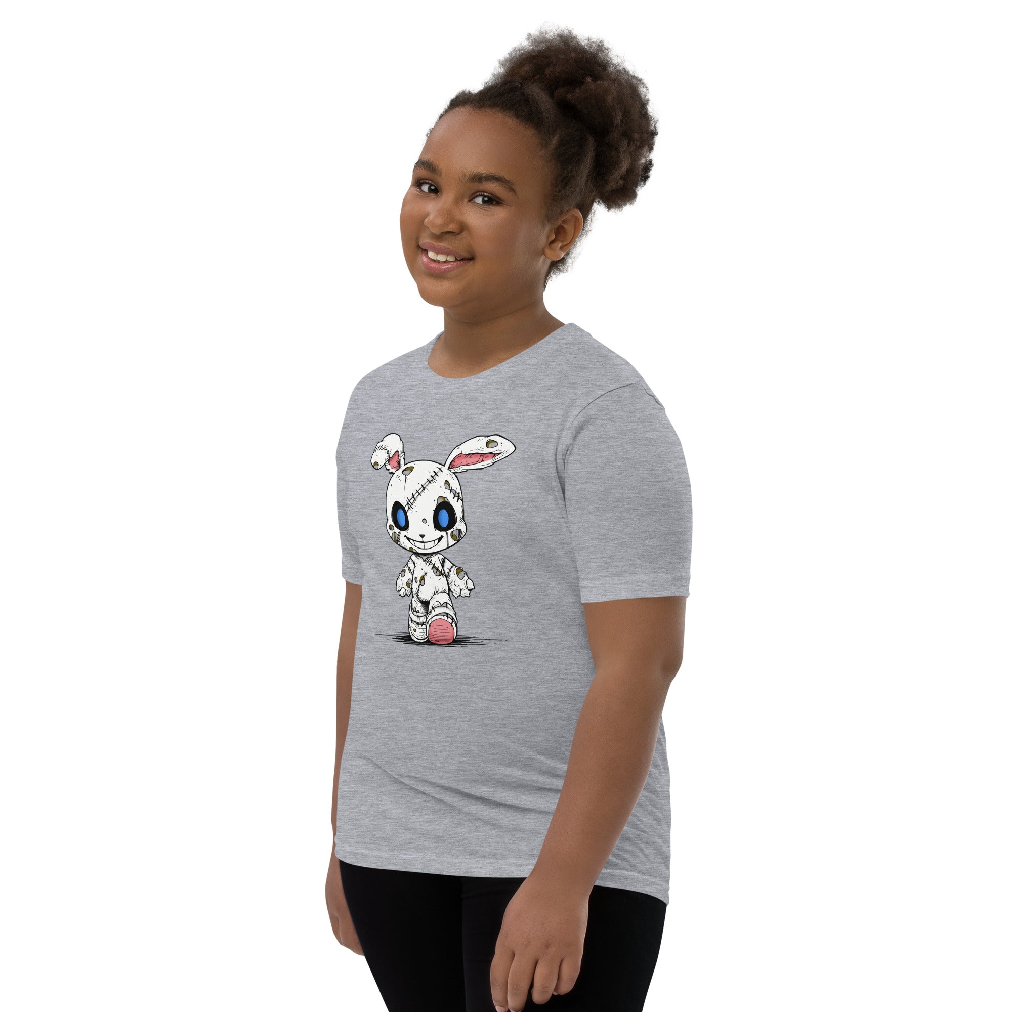 Zombie Bunny Youth Girls Short Sleeve T-Shirt