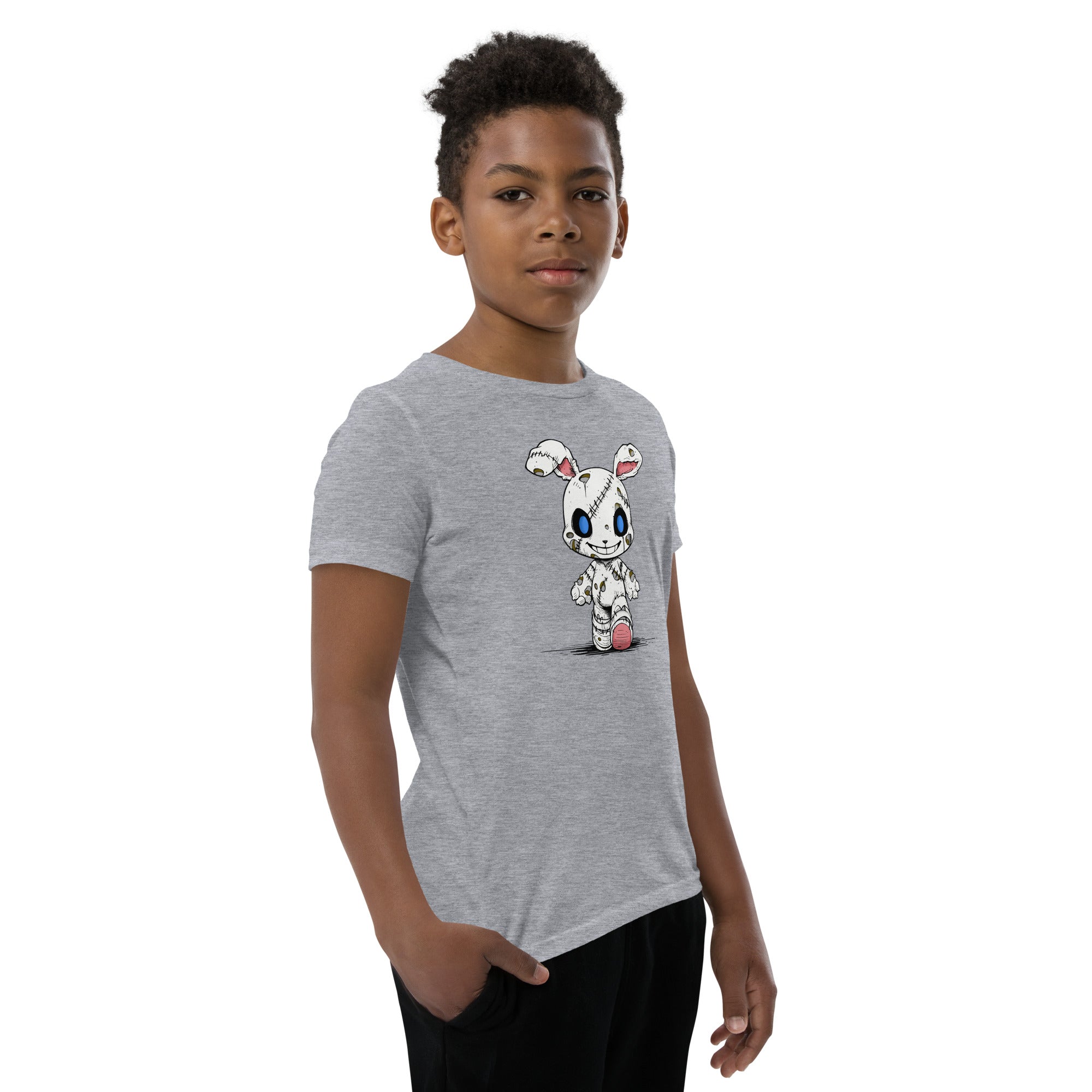 Zombie Bunny Youth Boy's Short Sleeve T-Shirt