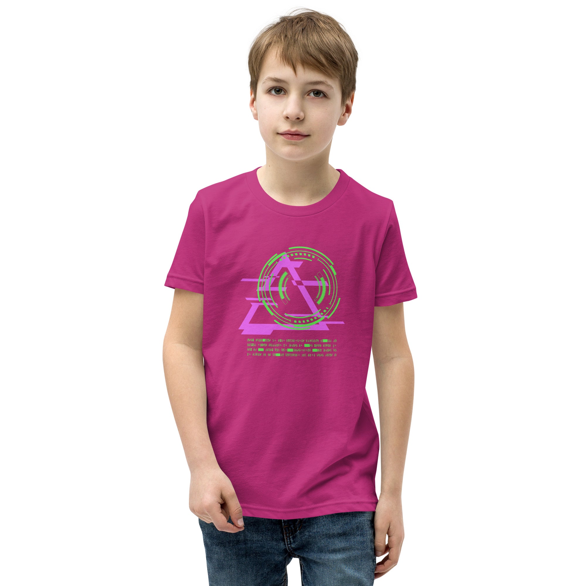 Gamer Cyber Symbols Boys Youth Short Sleeve T-Shirt