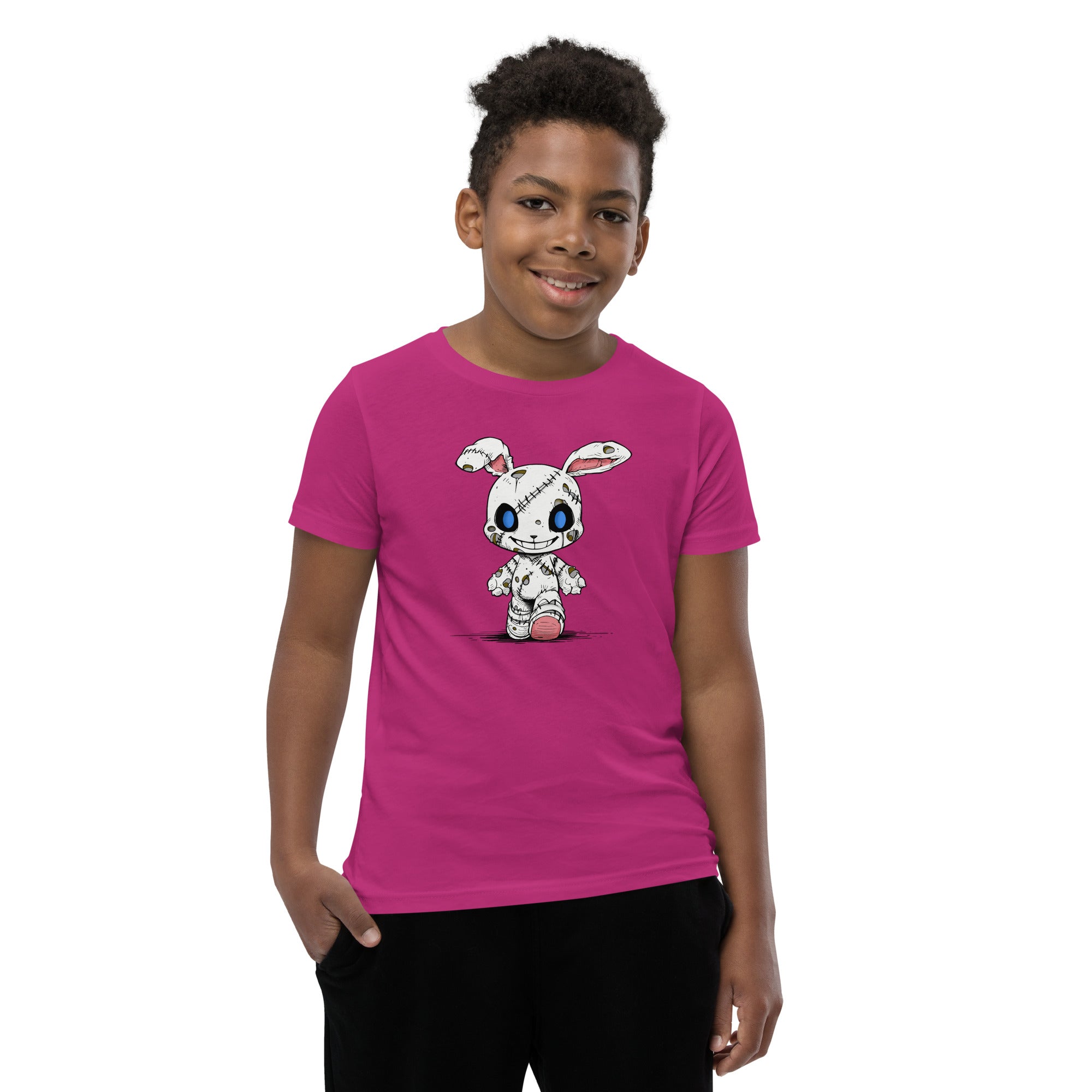 Zombie Bunny Youth Boy's Short Sleeve T-Shirt