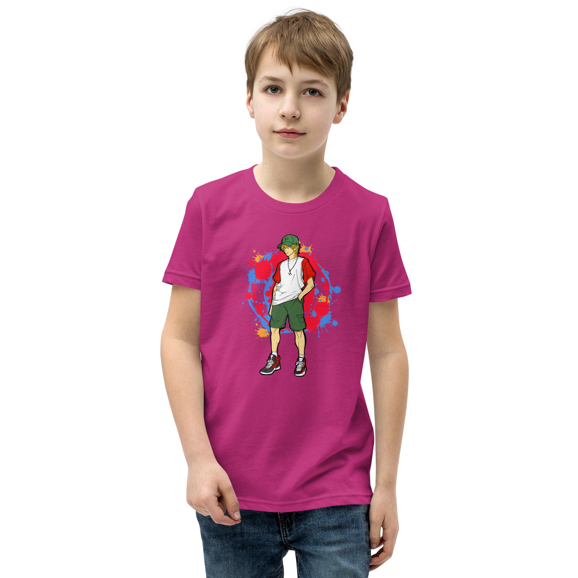 H. Anime Style Youth Boys Short Sleeve T-Shirt