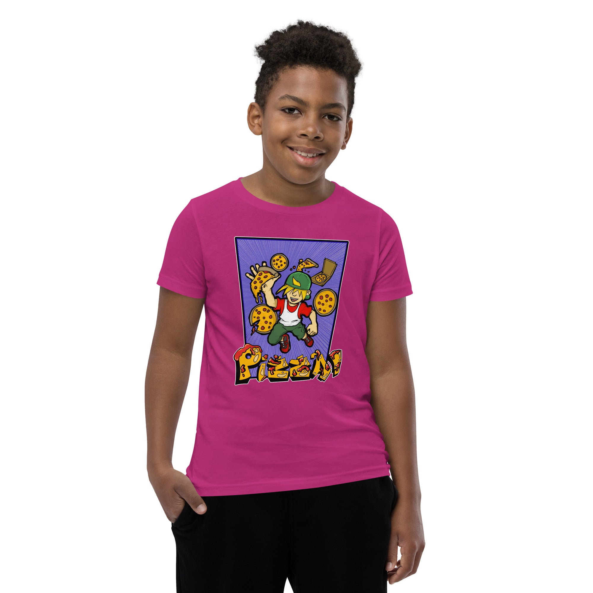 Boy's Youth H. Pizza Action Short Sleeve T-Shirt