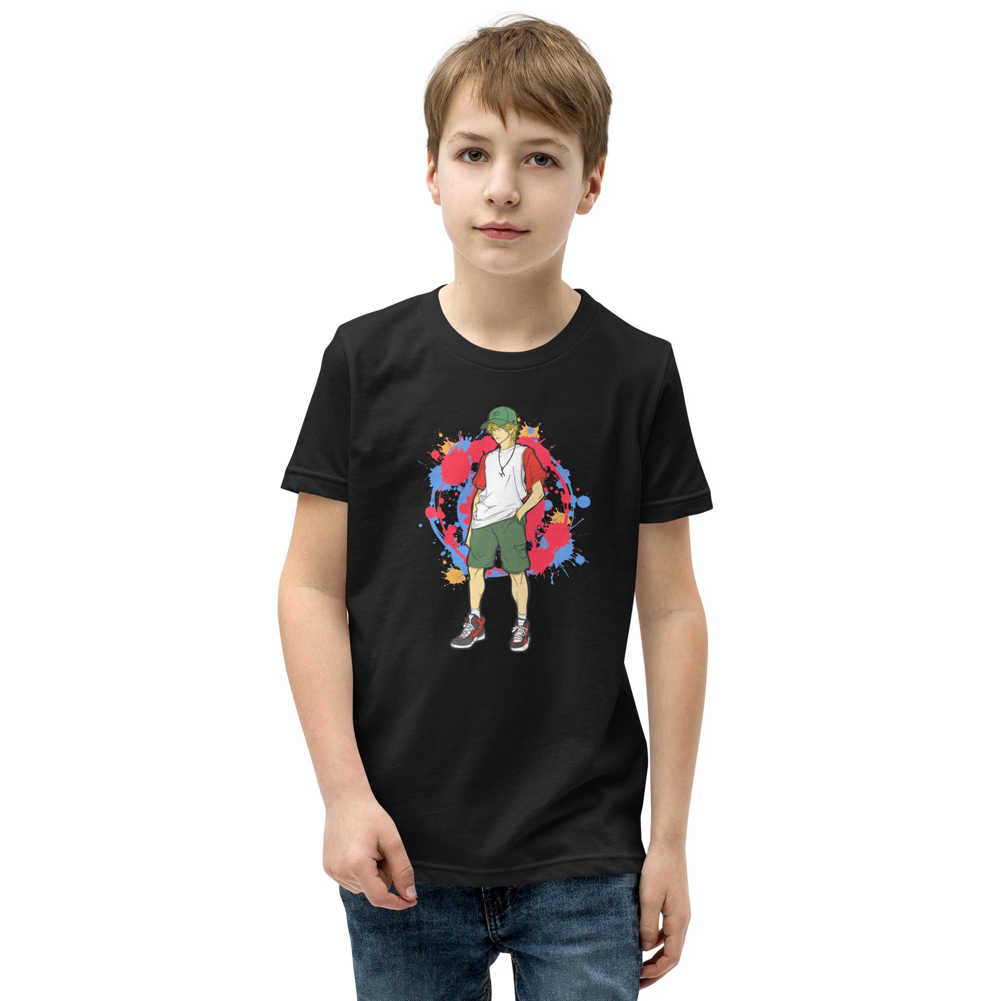 H. Anime Style Youth Boys Short Sleeve T-Shirt