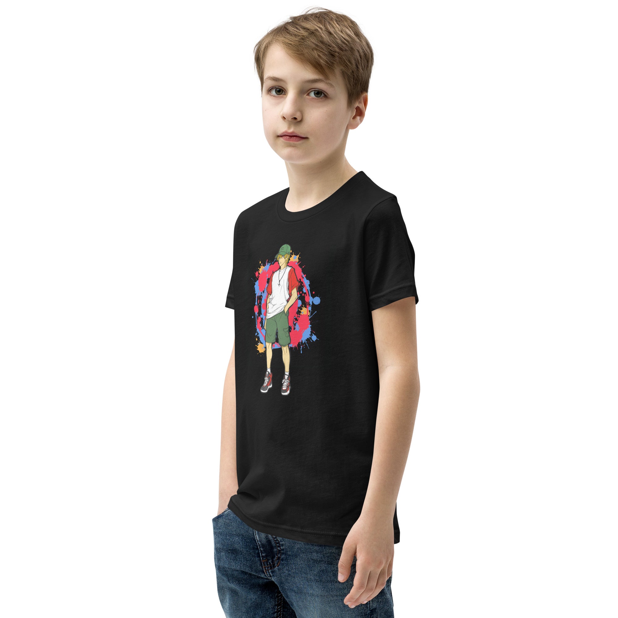 H. Anime Style Youth Boys Short Sleeve T-Shirt