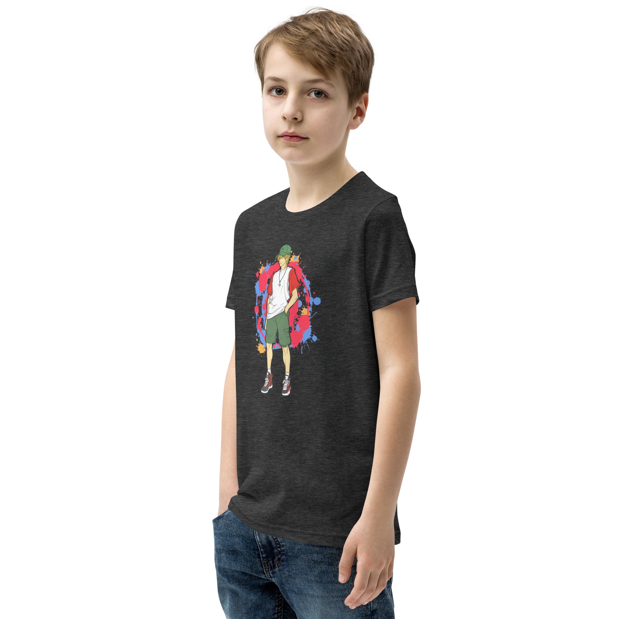 H. Anime Style Youth Boys Short Sleeve T-Shirt