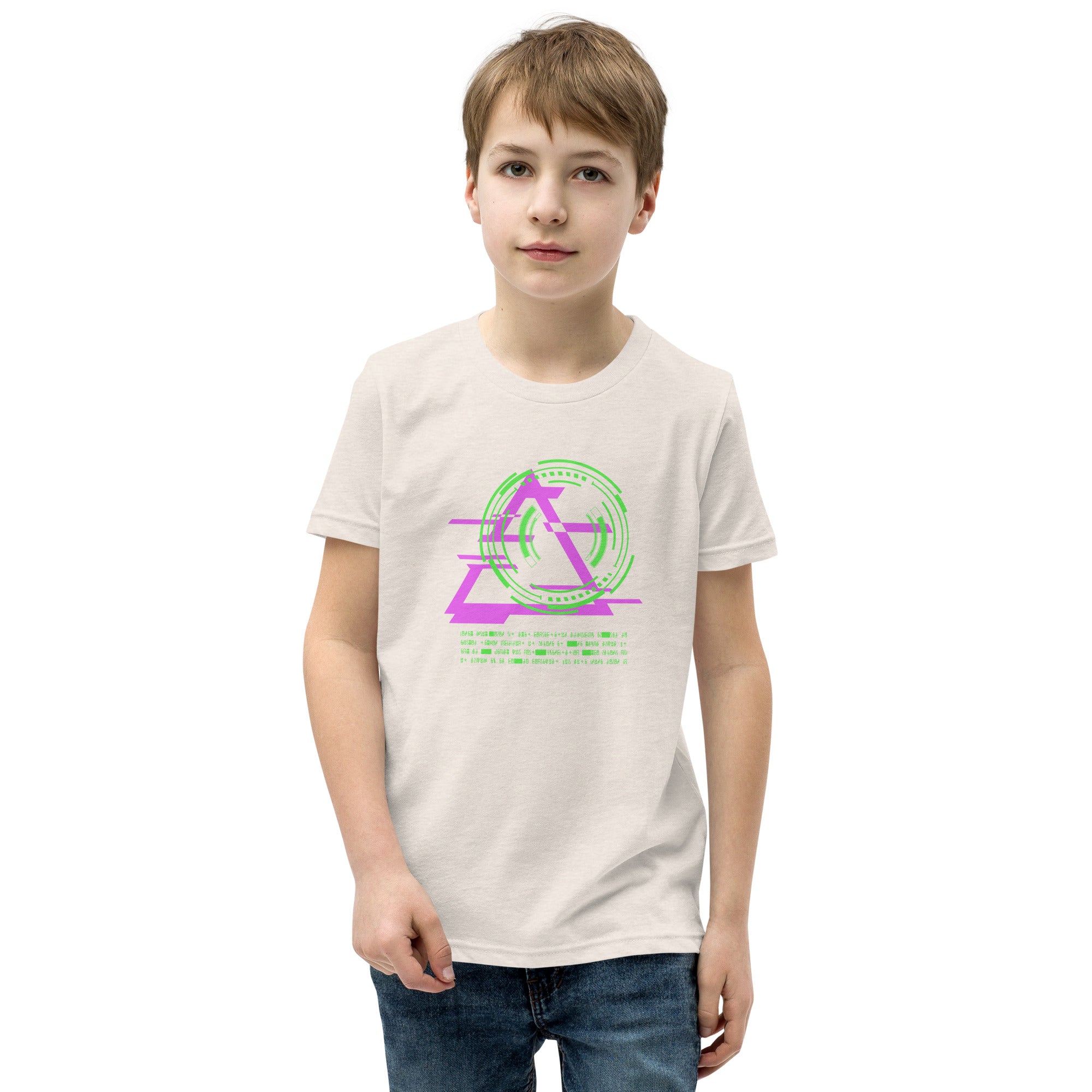 Gamer Cyber Symbols Boys Youth Short Sleeve T-Shirt