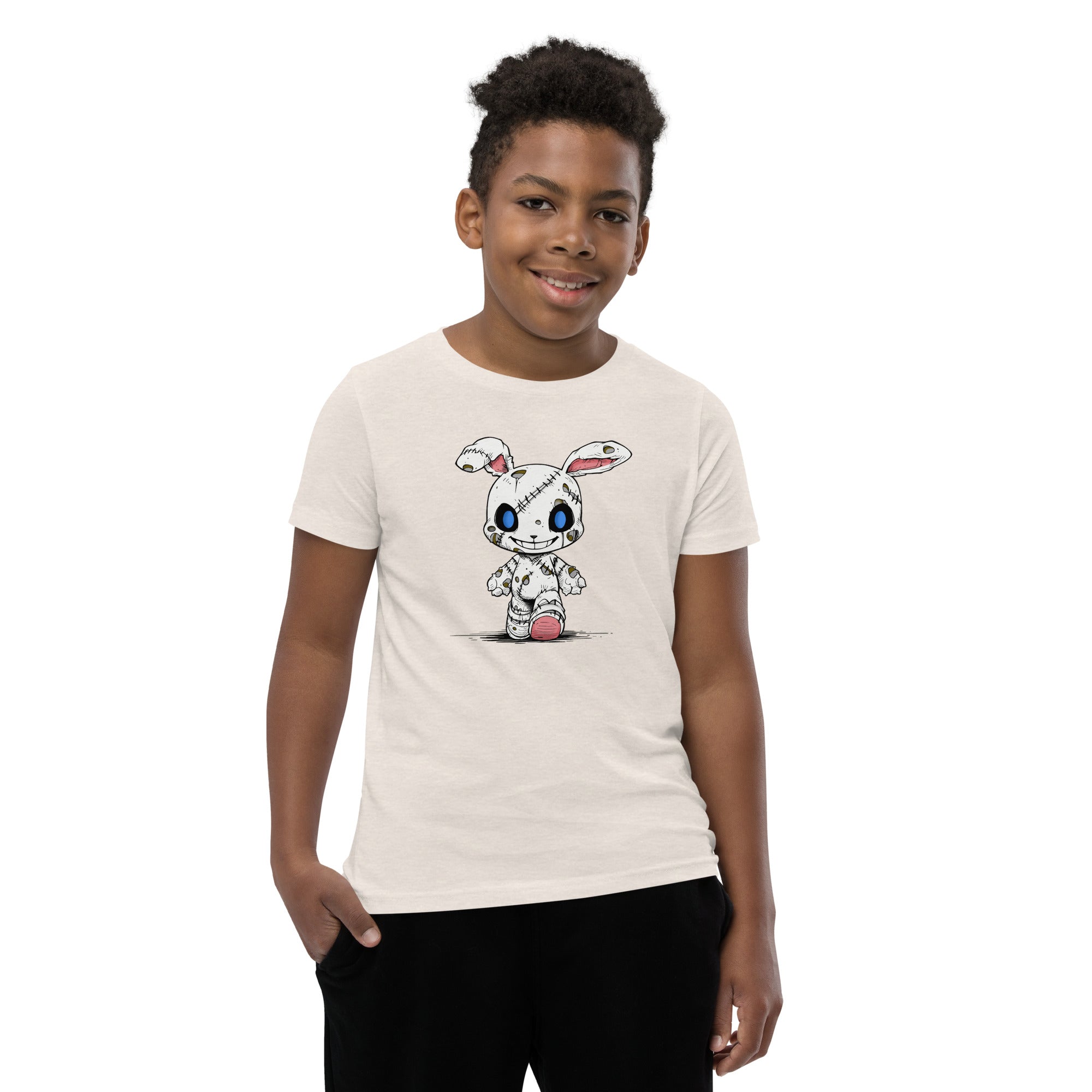 Zombie Bunny Youth Boy's Short Sleeve T-Shirt