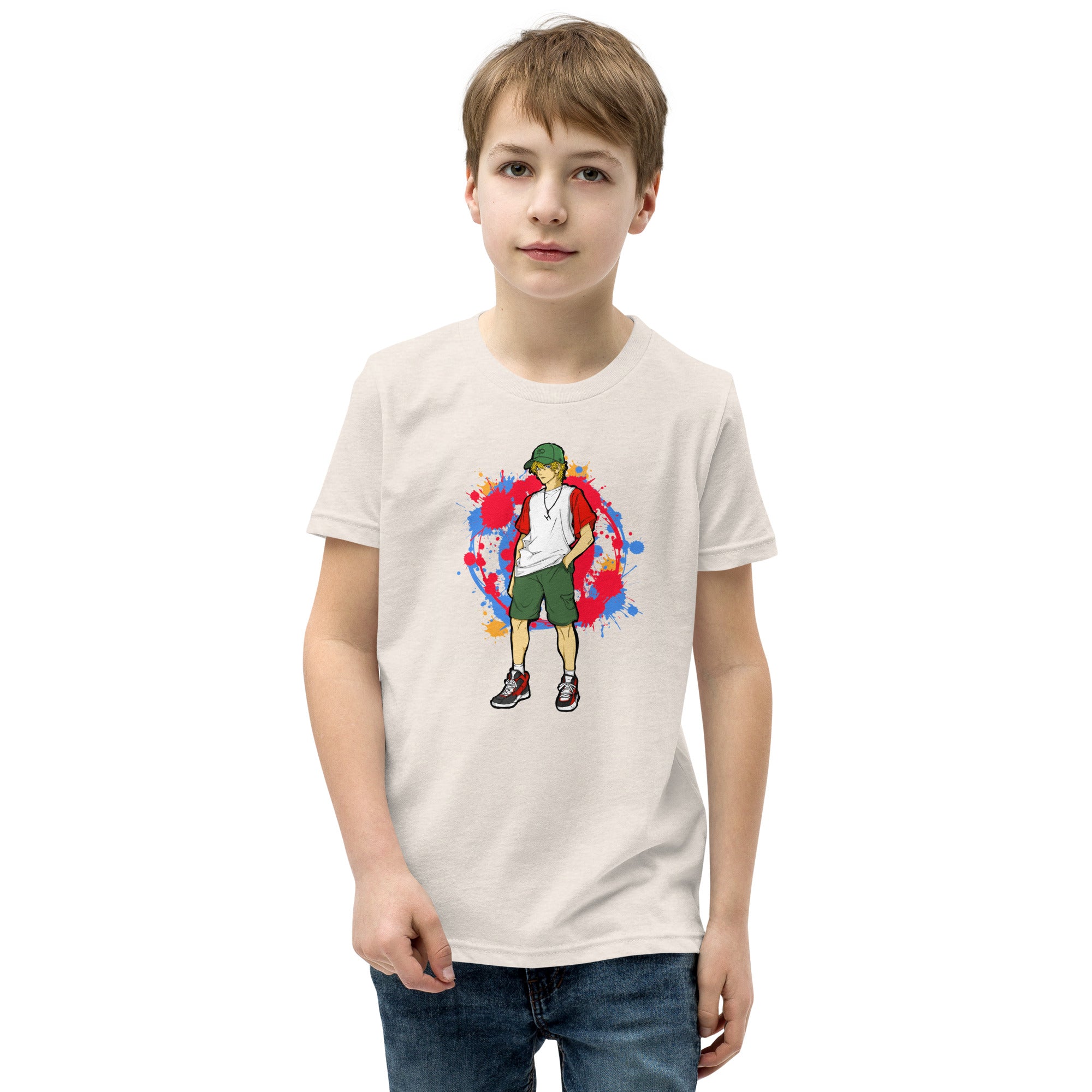 H. Anime Style Youth Boys Short Sleeve T-Shirt